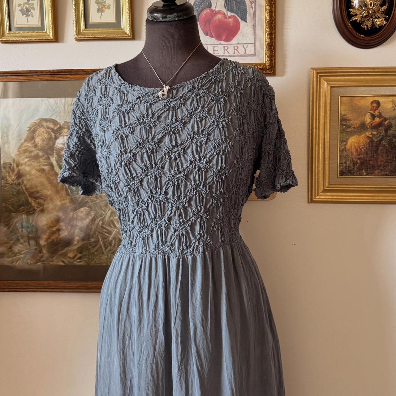 Blue cottage maxi dress (L)