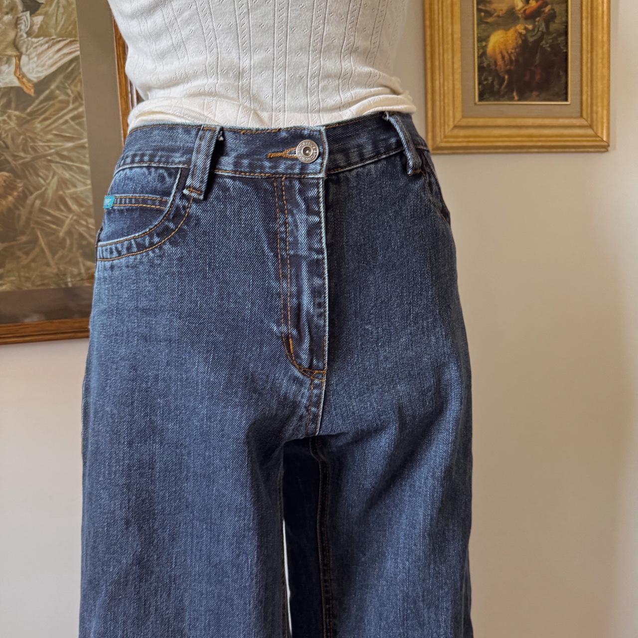 Dark wash straight leg jeans (S)