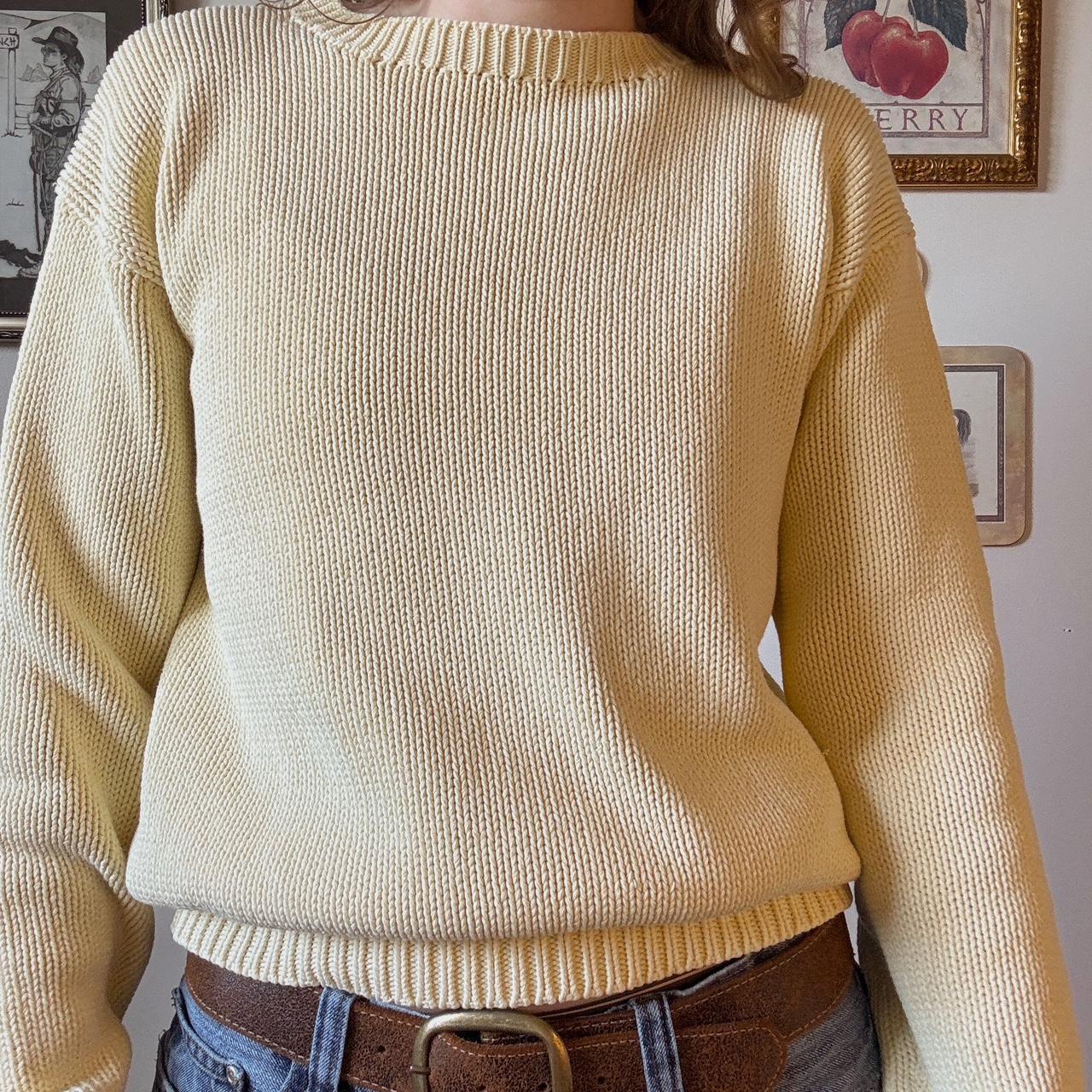 Canary yellow Ralph Lauren knit jumper (L)