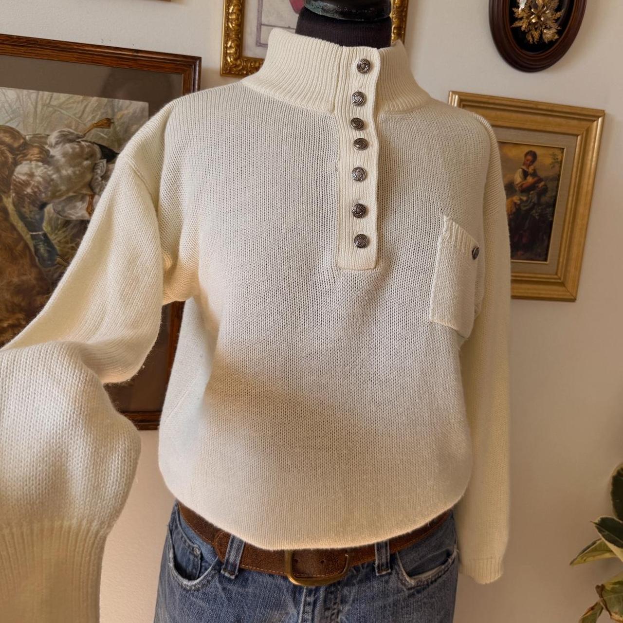 90s slouchy mock neck sweater (S)