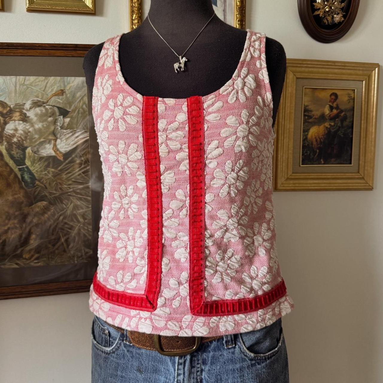 Pink floral summer tank (S/M)