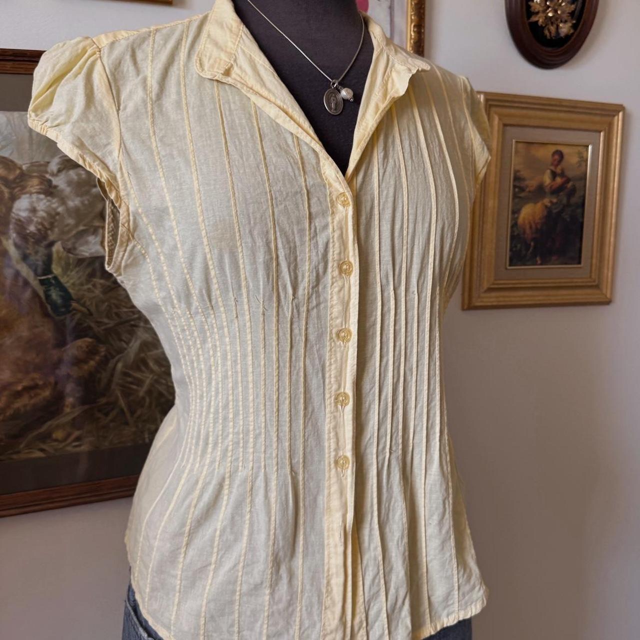 Butter yellow cotton blouse (XL)