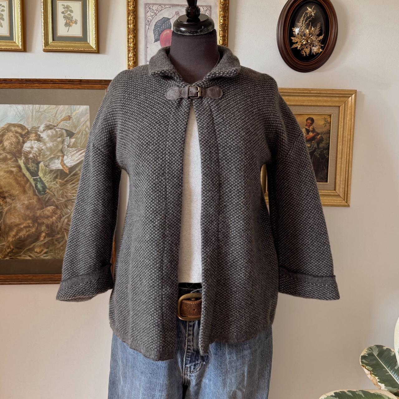 Grey wool peacoat (S)