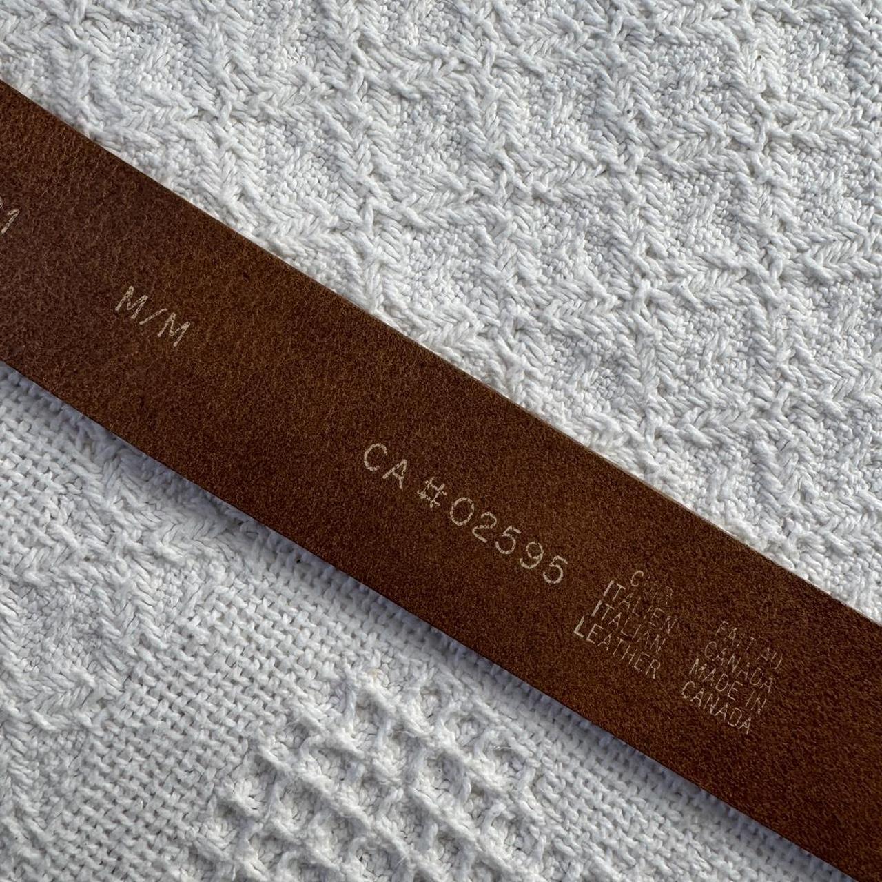 Brown leather vintage belt