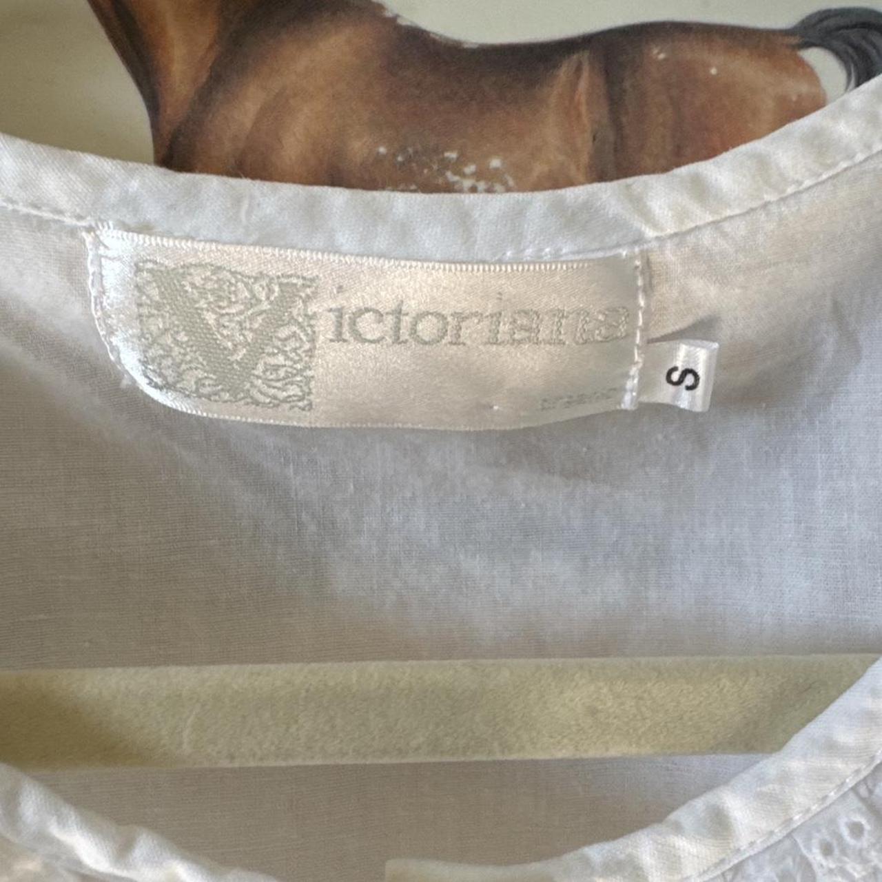 White Victoriana babydoll cotton top (S)