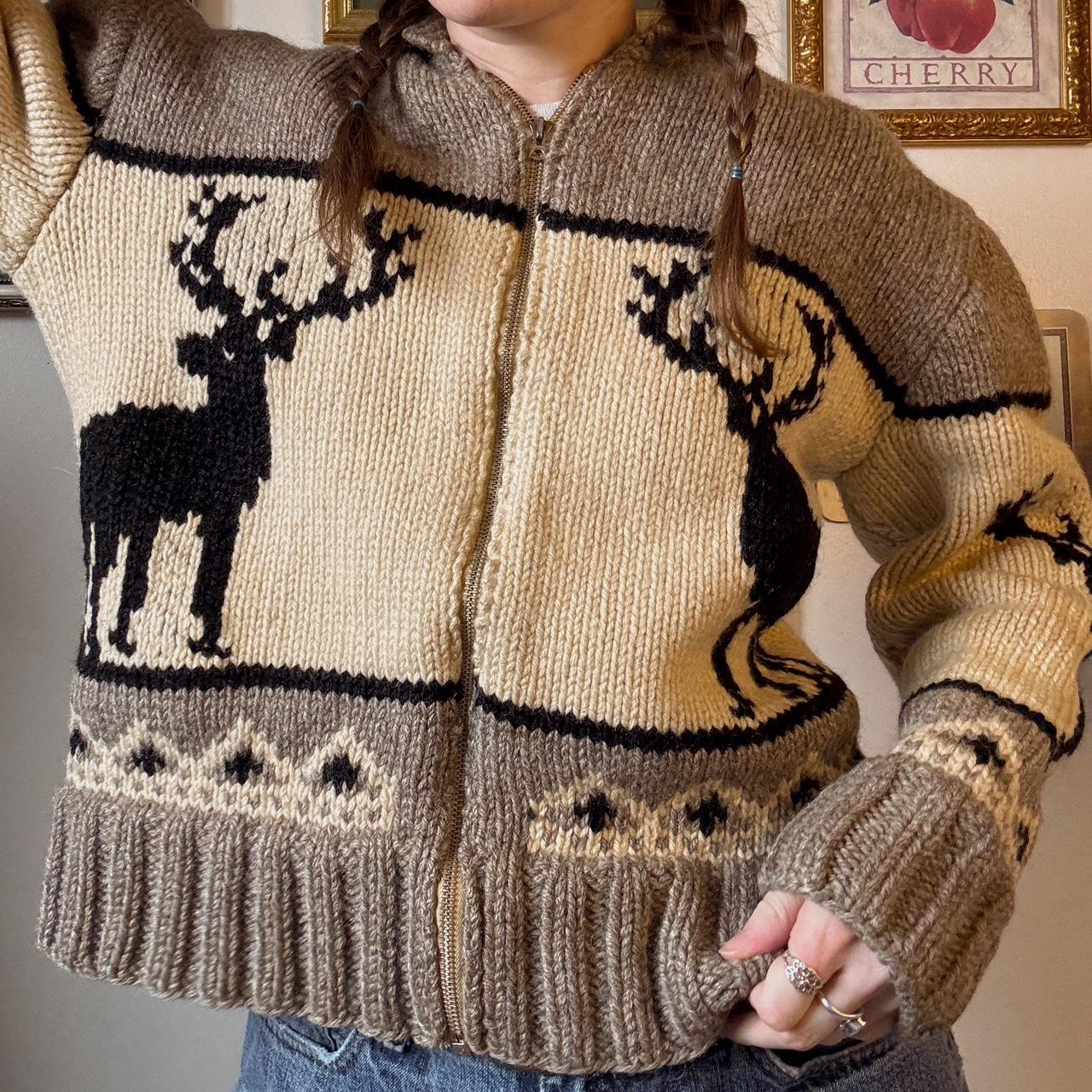 Vintage deer sweater (L)