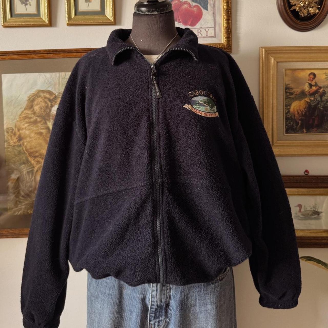 Navy oversized fleece zip up (XL)