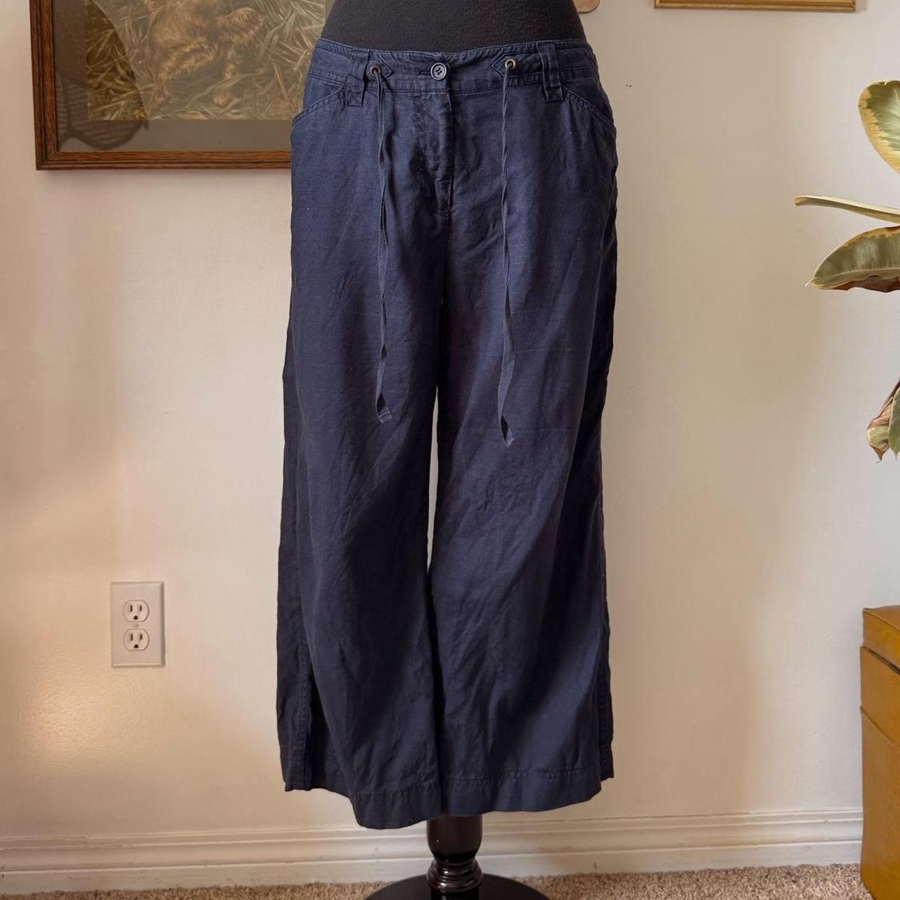 Breezy linen capri pants (M)