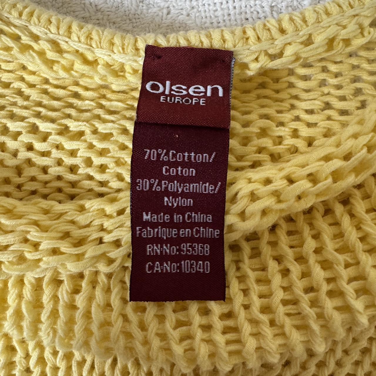 Soft yellow boatneck knit top (M)