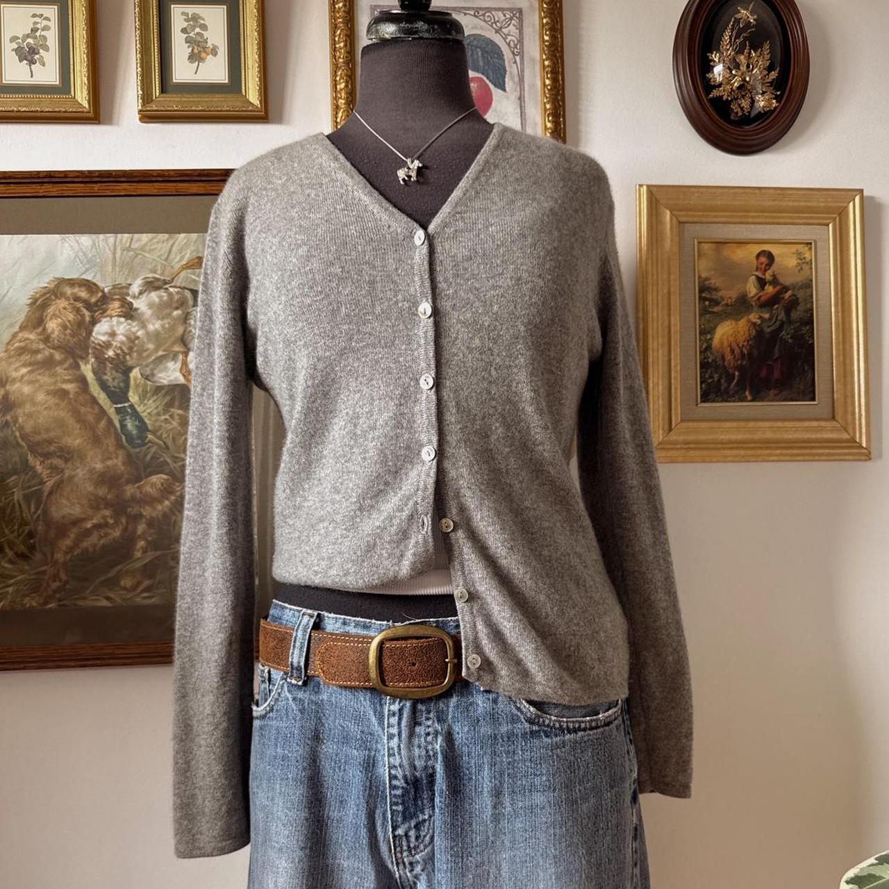 Soft grey cashmere cardigan (S)