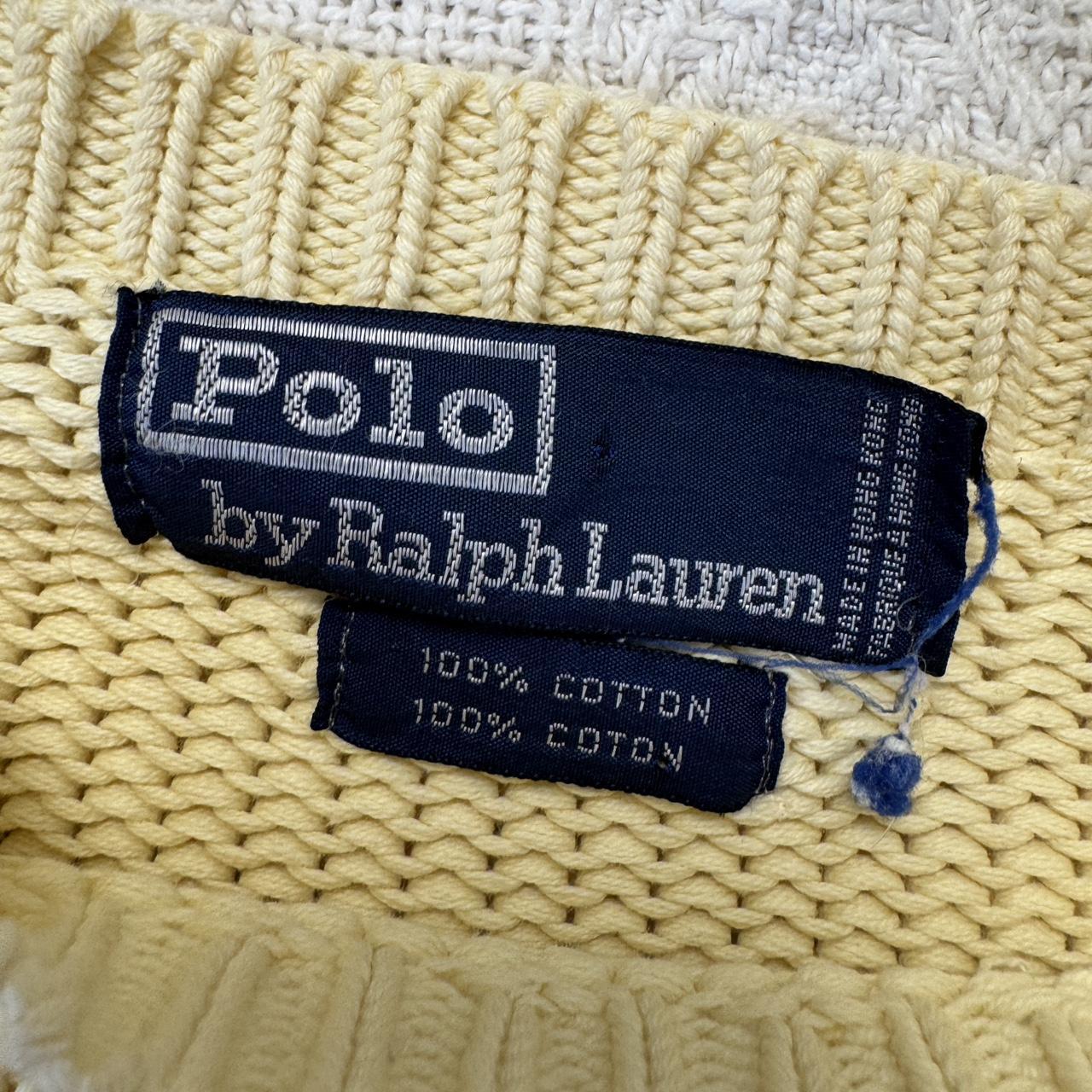Canary yellow Ralph Lauren knit jumper (L)