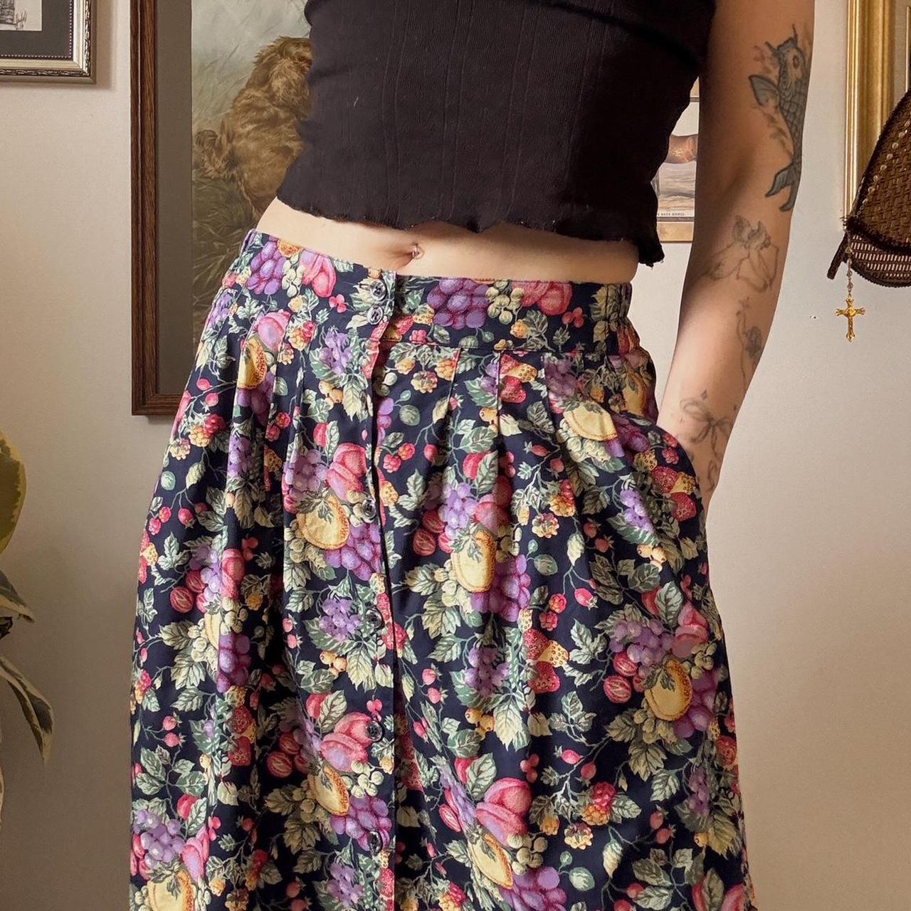 Vintage fruit skirt (M)