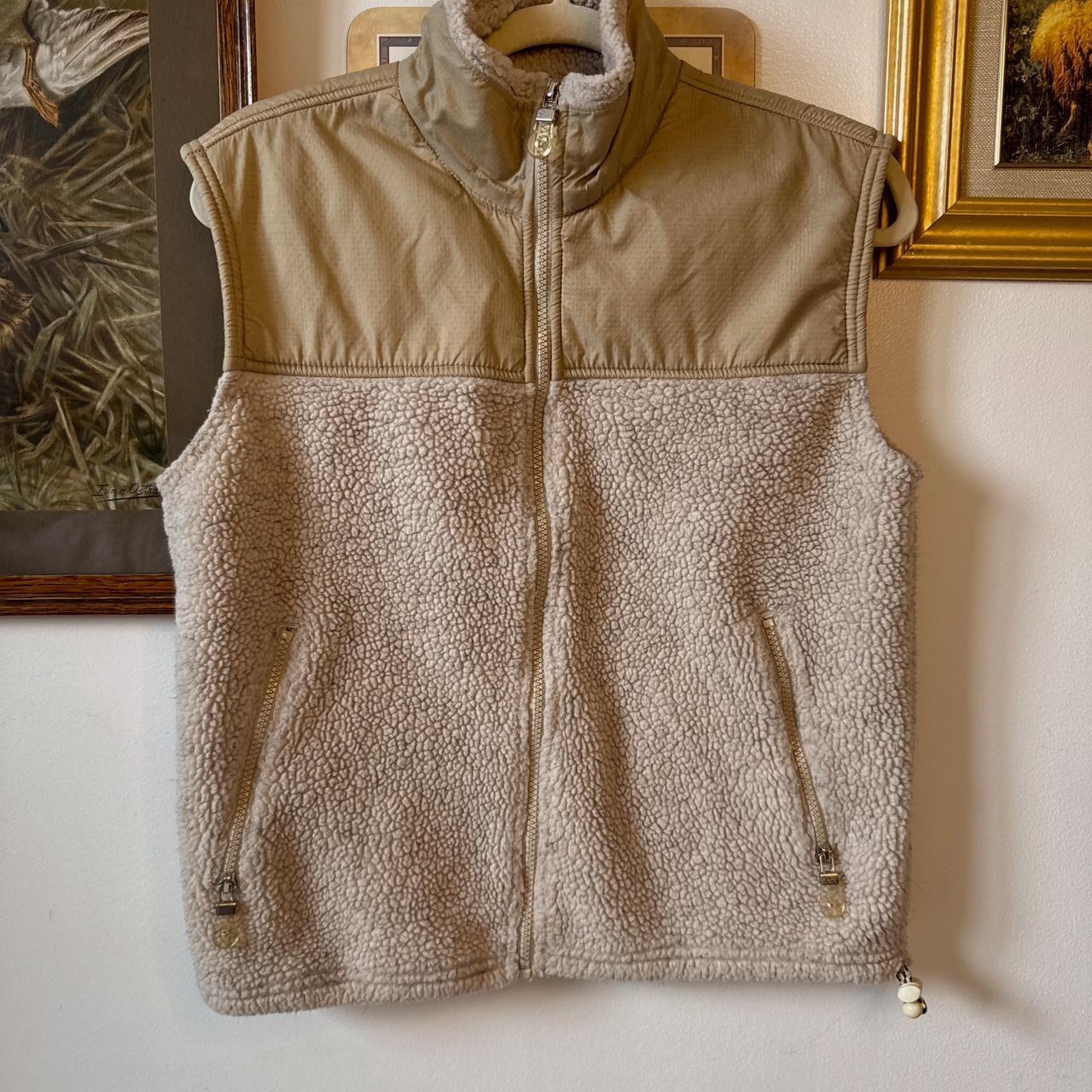 90s cream fleece vest (S)