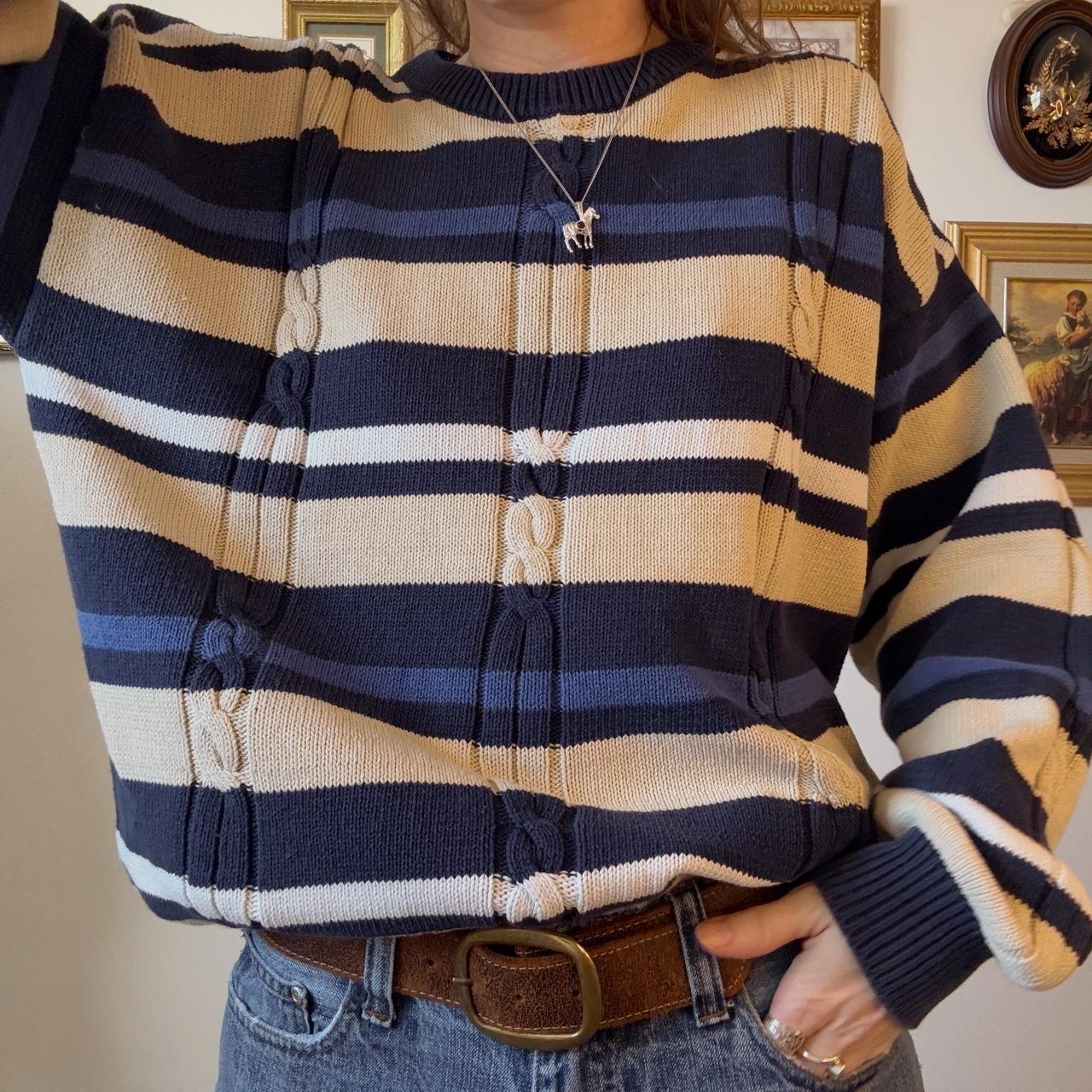 Vintage striped knit jumper (XL)