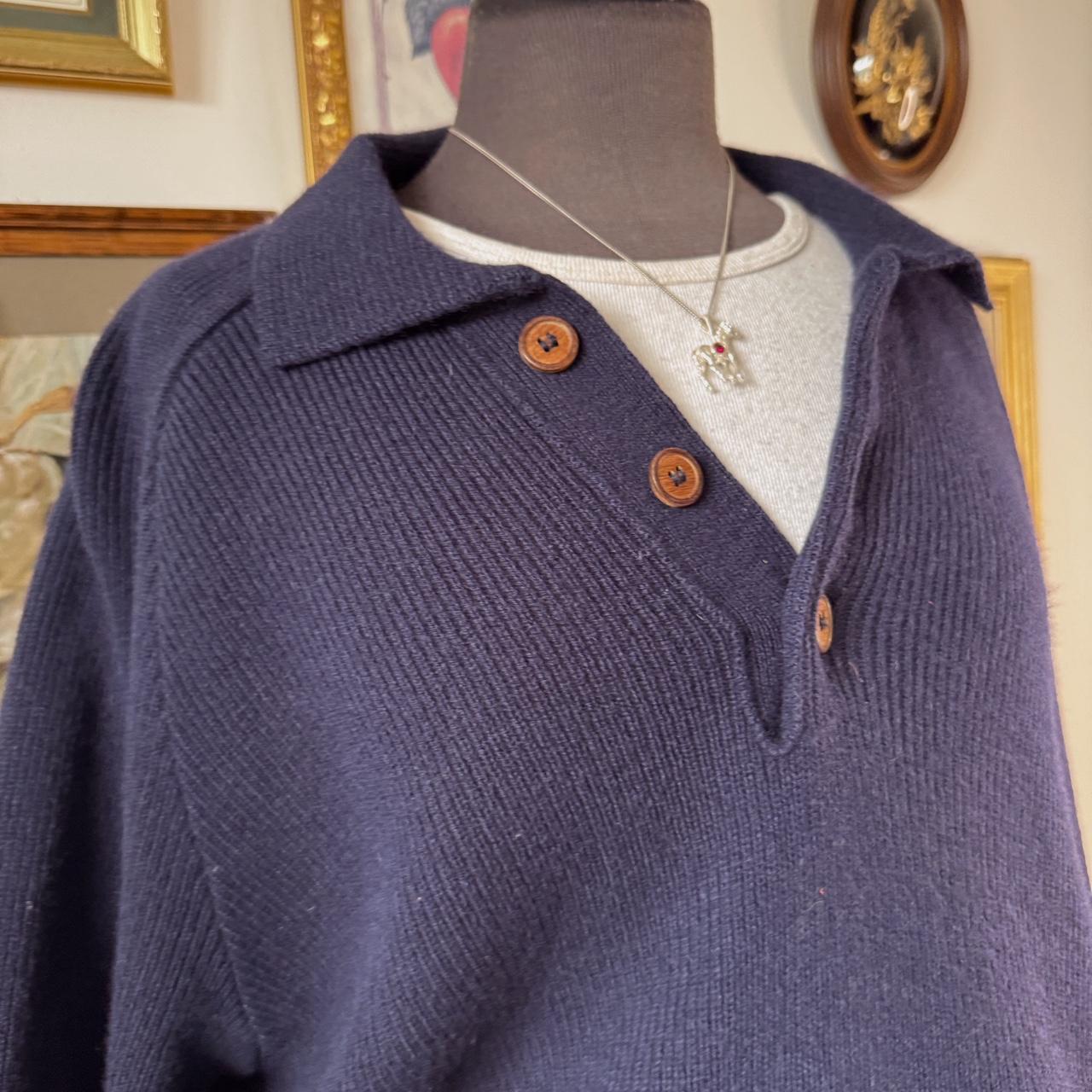 90s oversized navy knit sweater (XL)