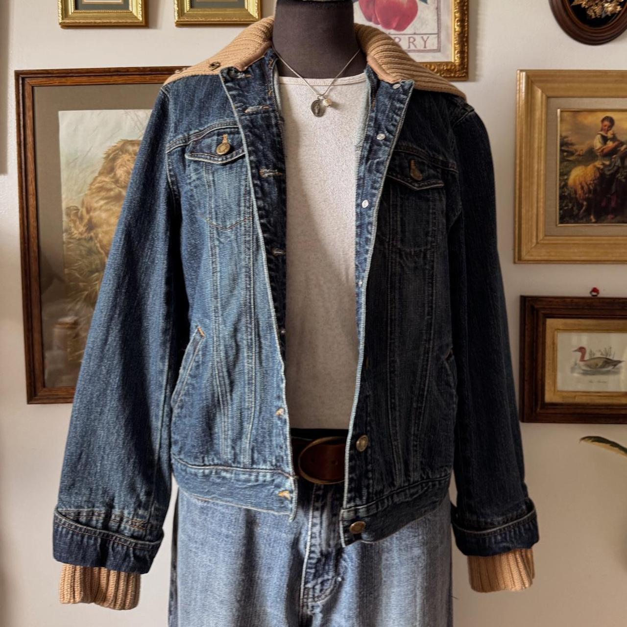 Funnel neck denim jacket (M)