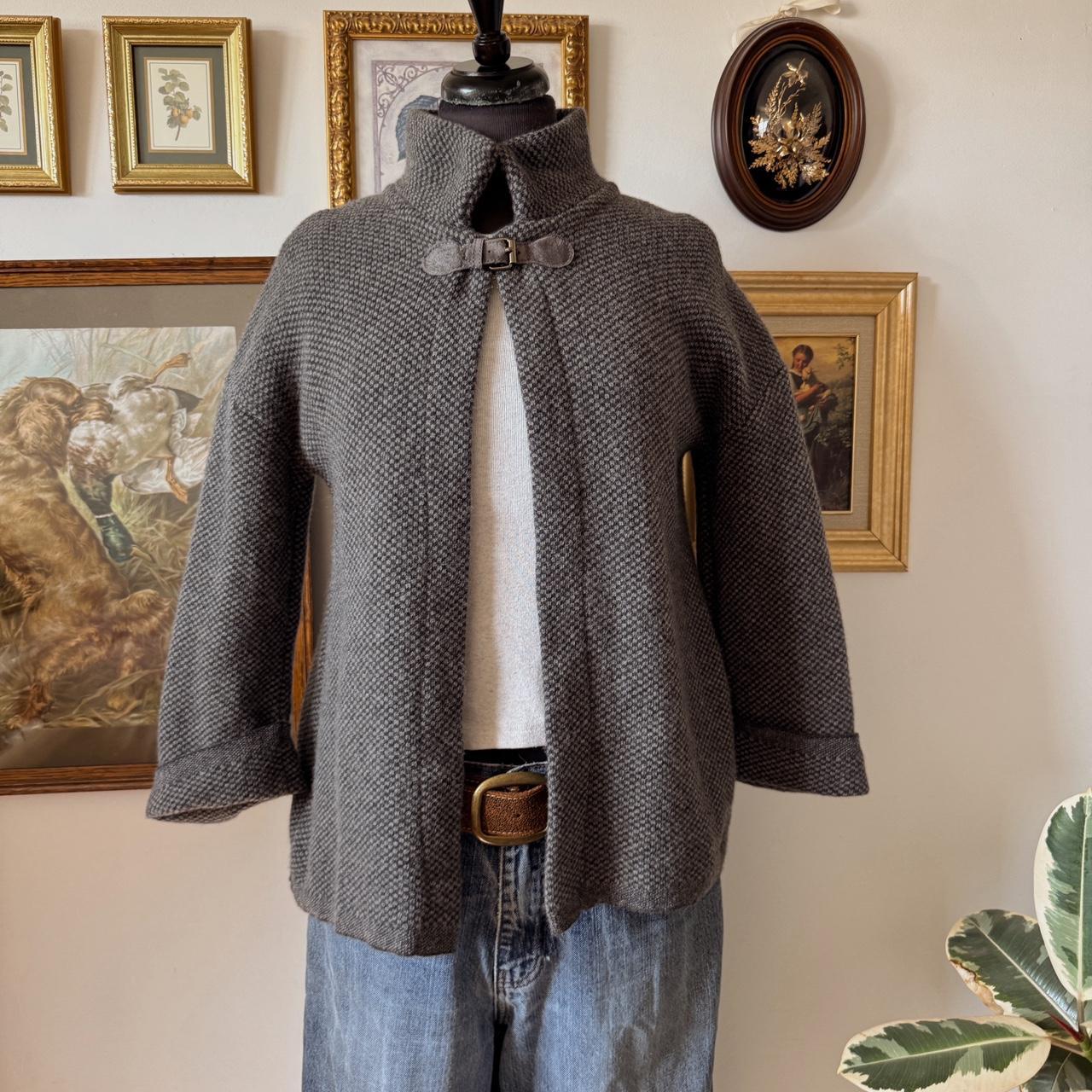Grey wool peacoat (S)