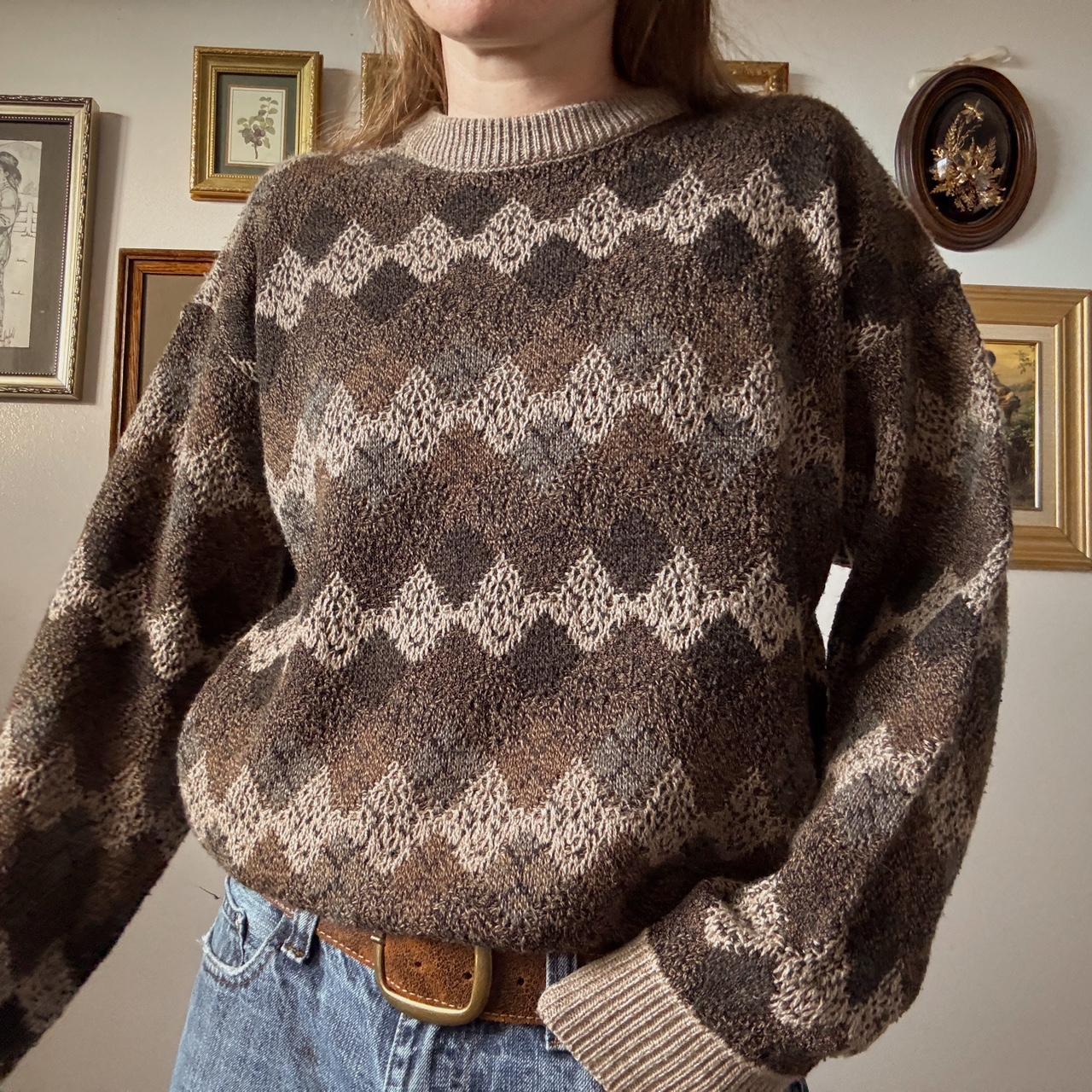 90s cafe knit jumper (L)