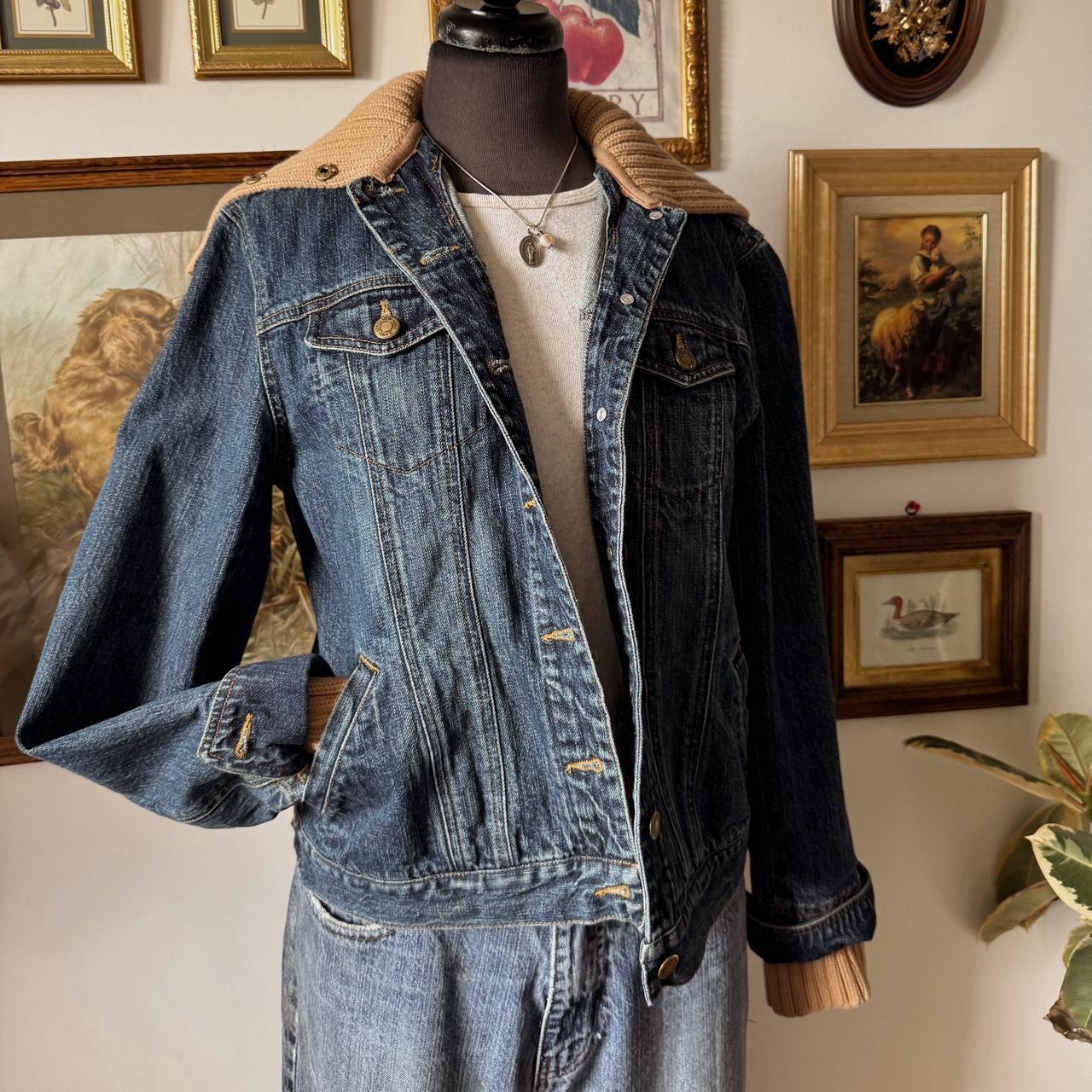 Funnel neck denim jacket (M)