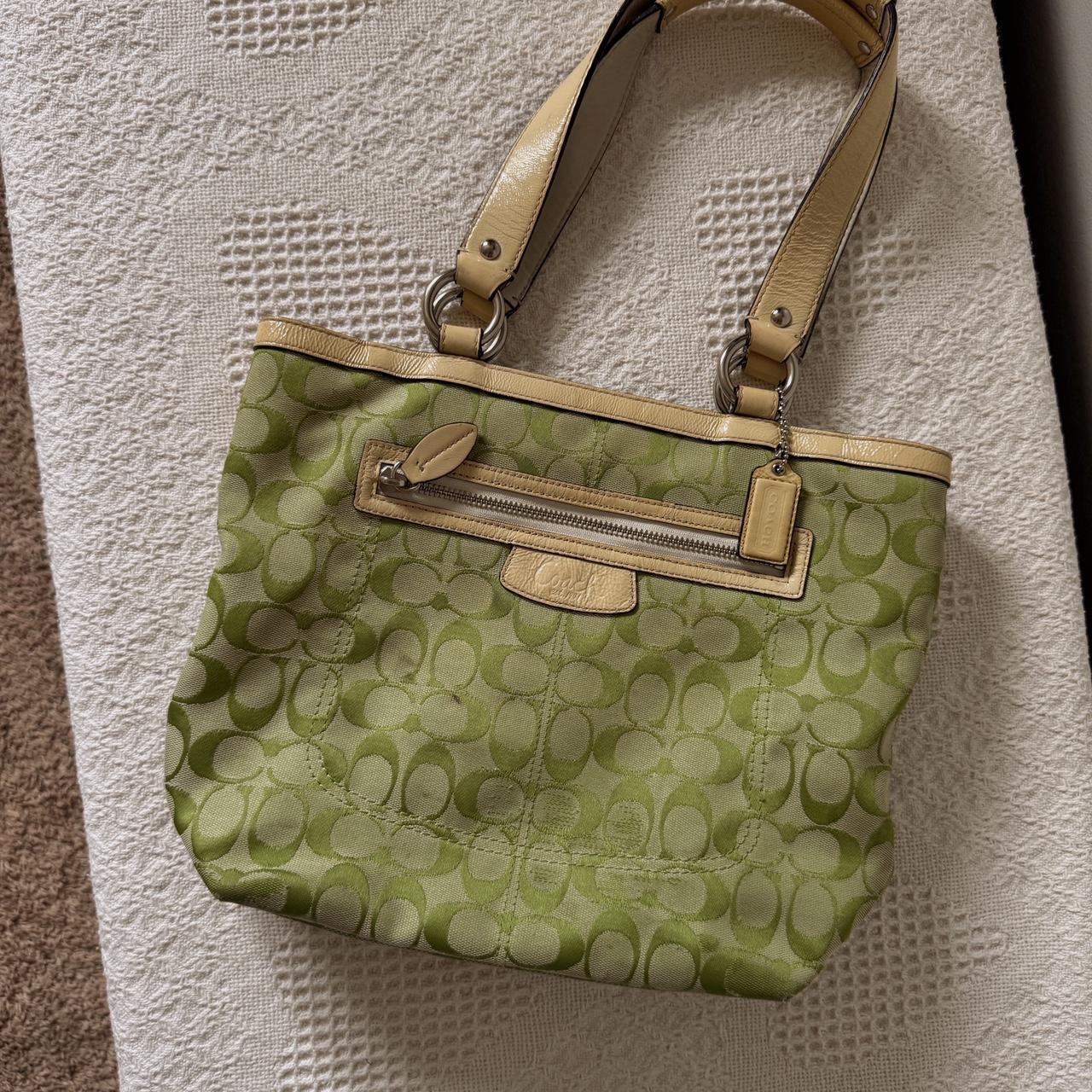 Green coach shoulder bag