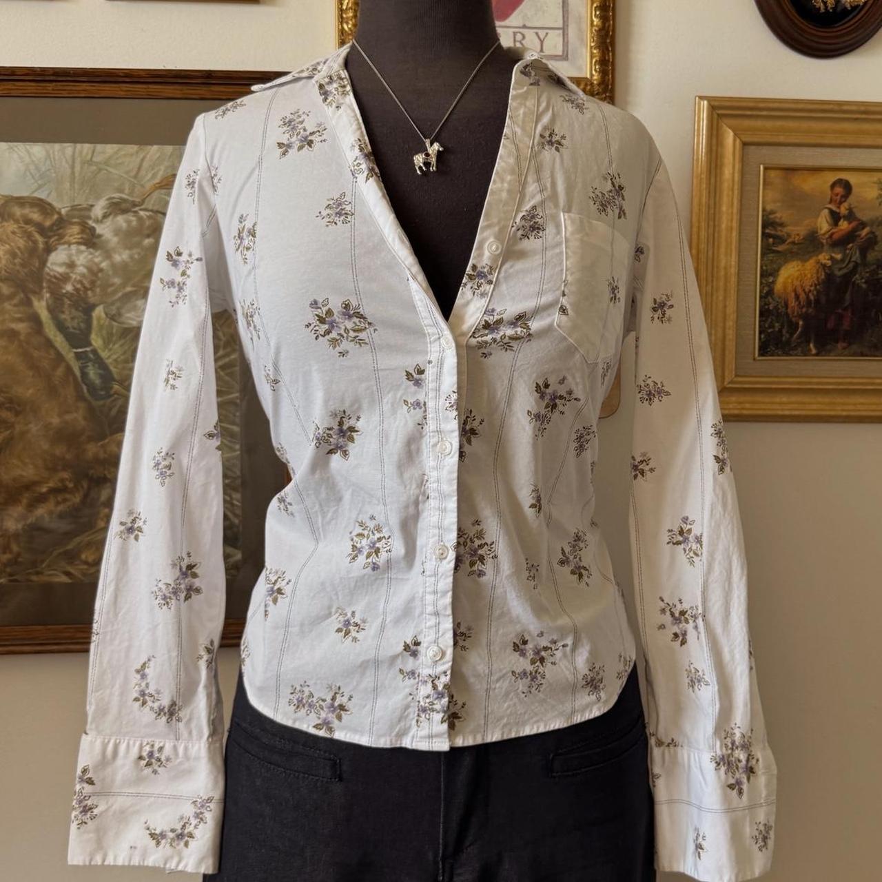 Western floral button up (S)
