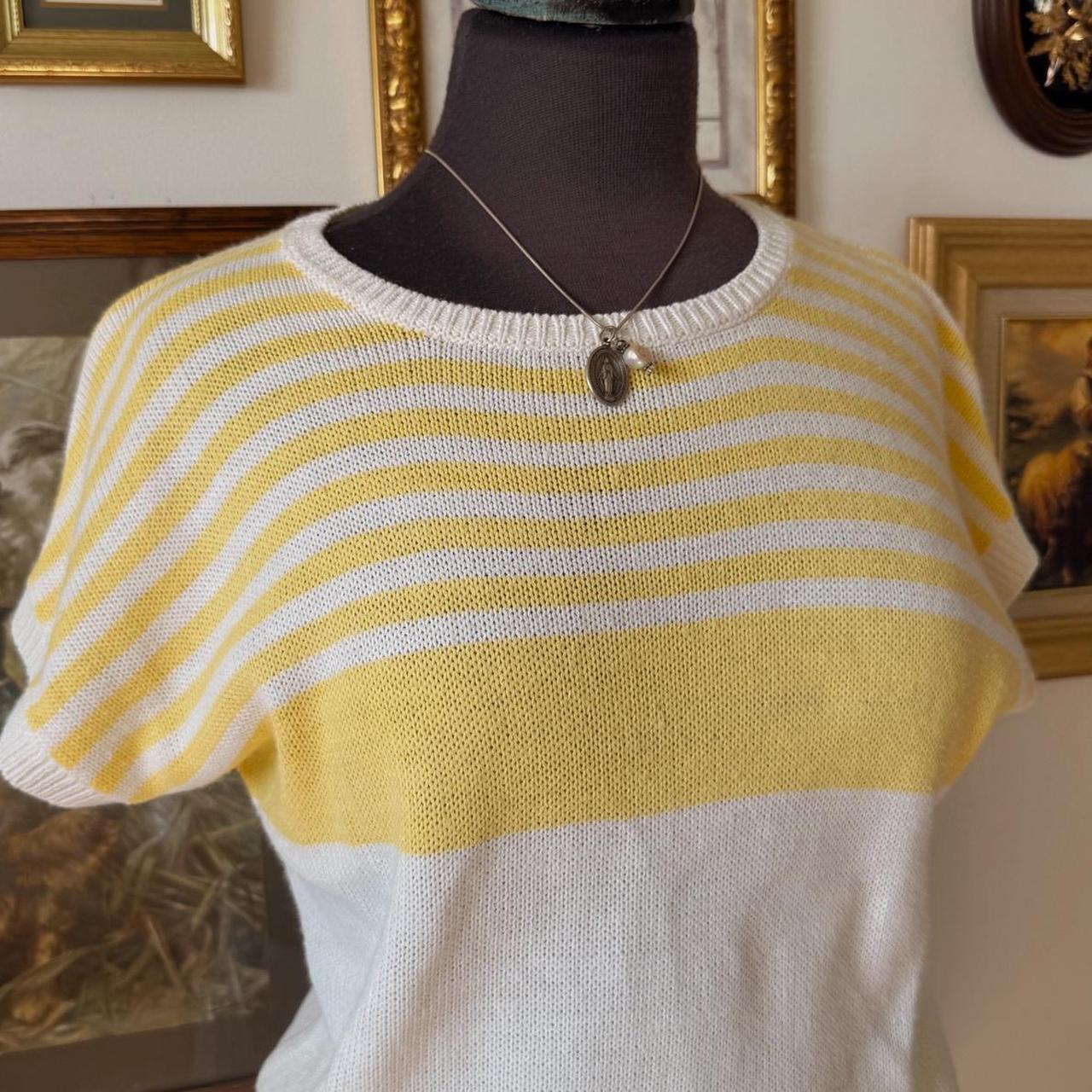 Coastal striped knit tee (S)