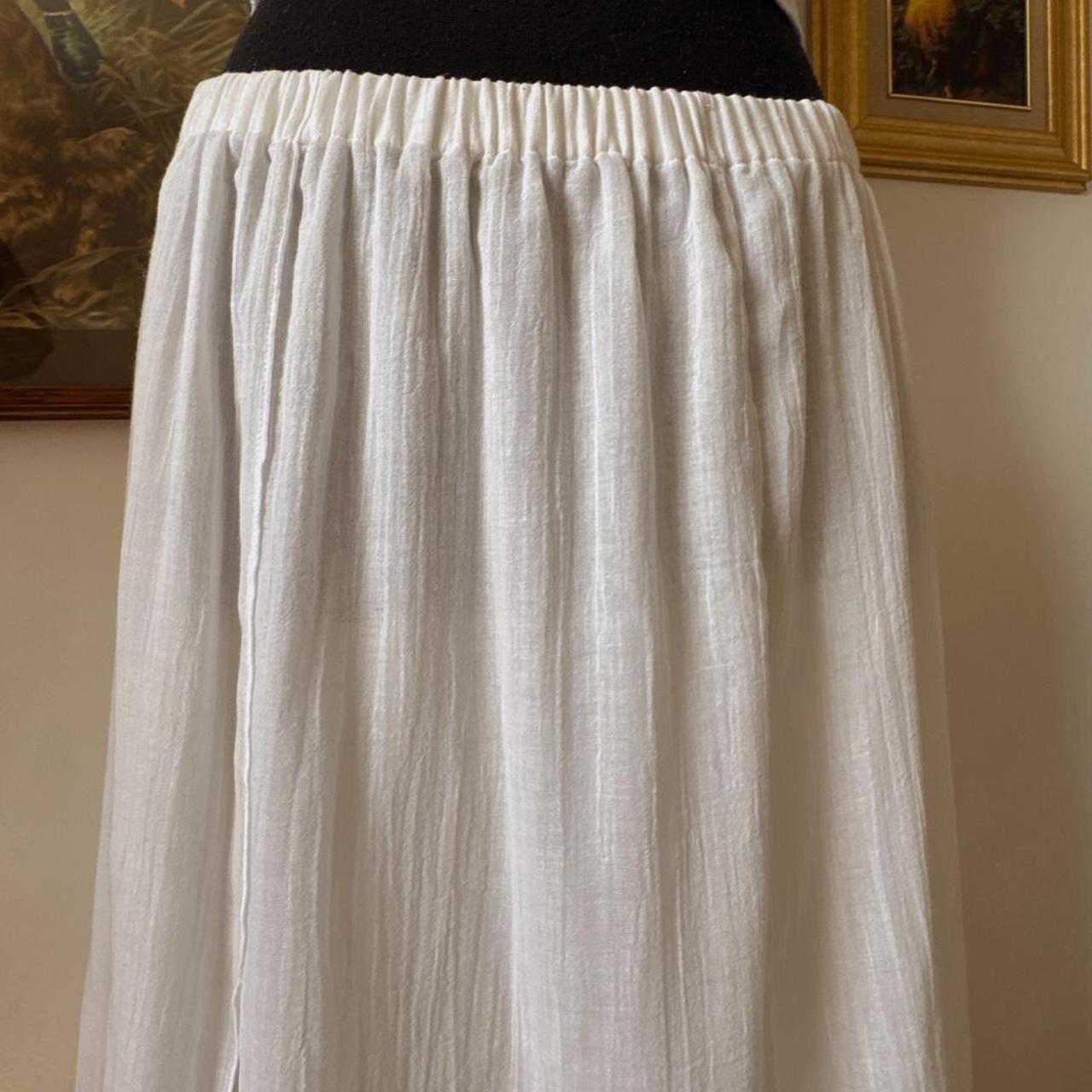 White ethereal maxi skirt (M)