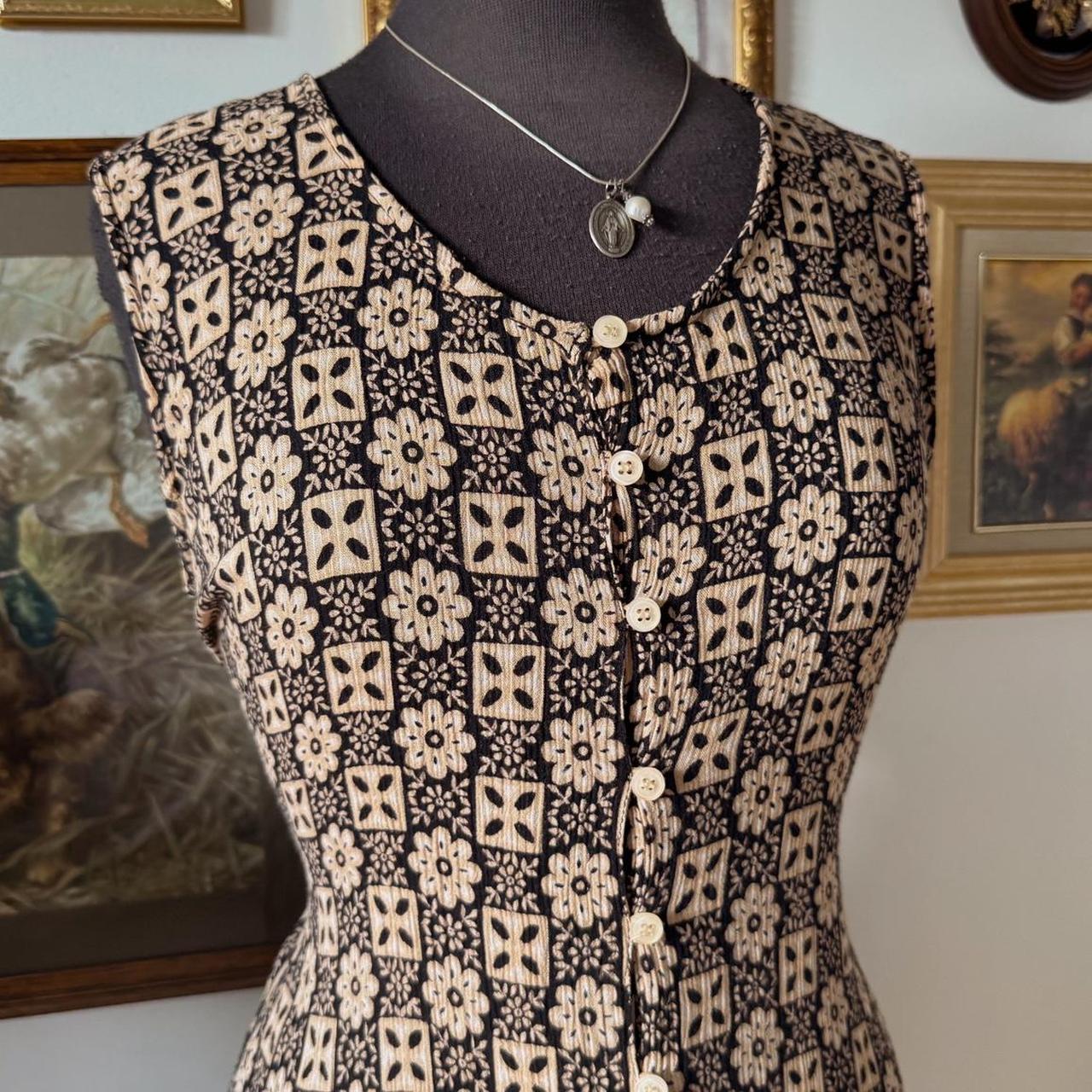 90s boho cafe maxi dress (M)