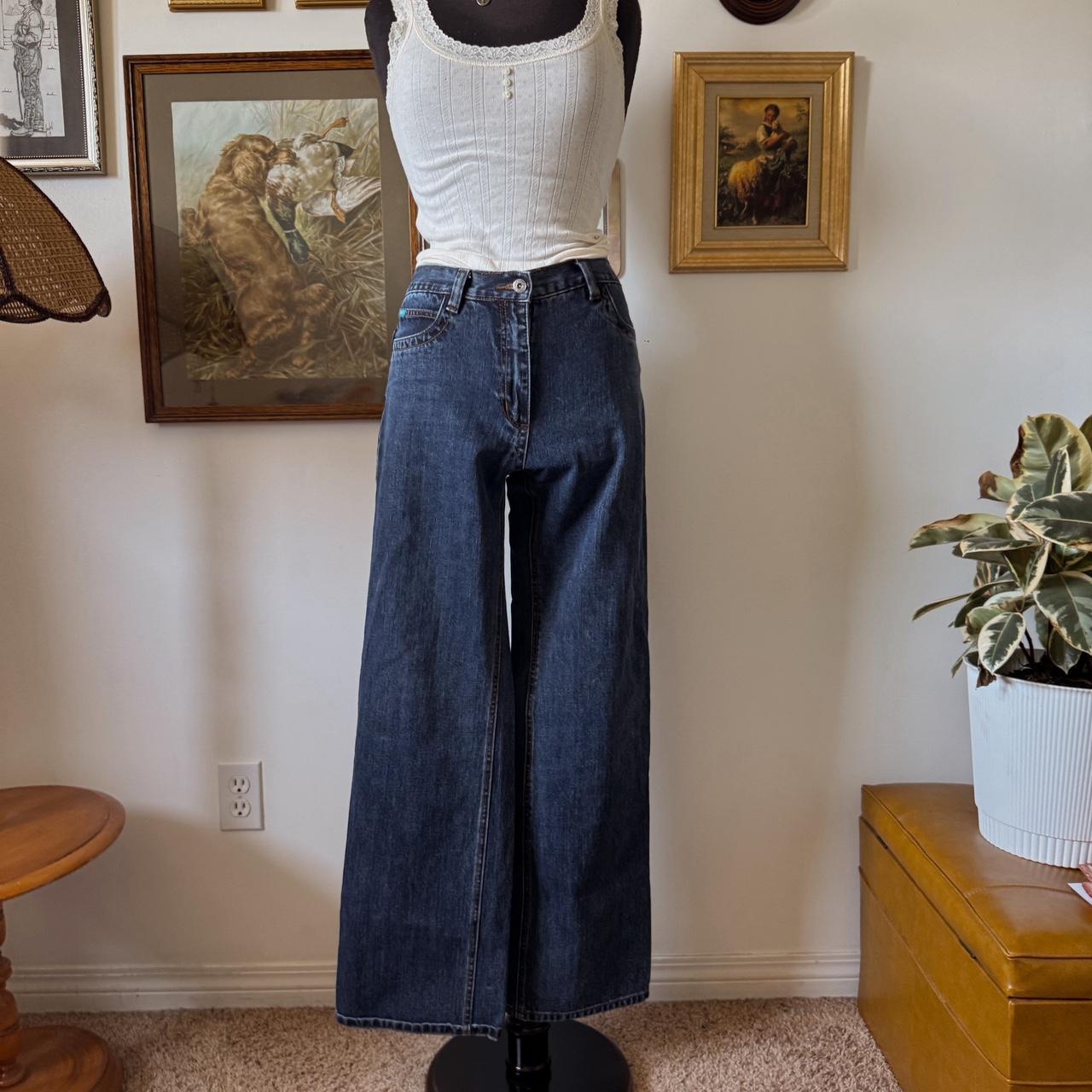 Dark wash straight leg jeans (S)