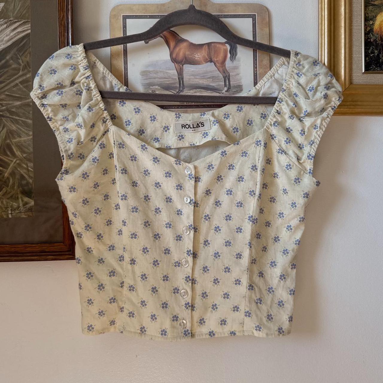 Floral crop corset top (XS)