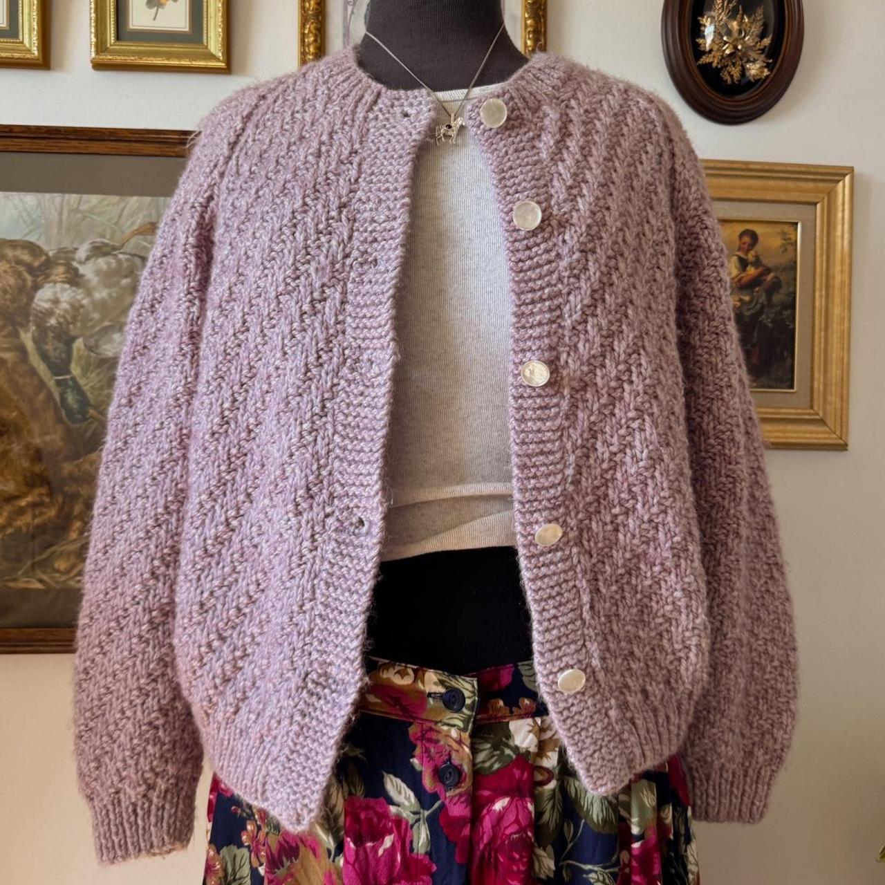 Lilac knit cardigan (S)