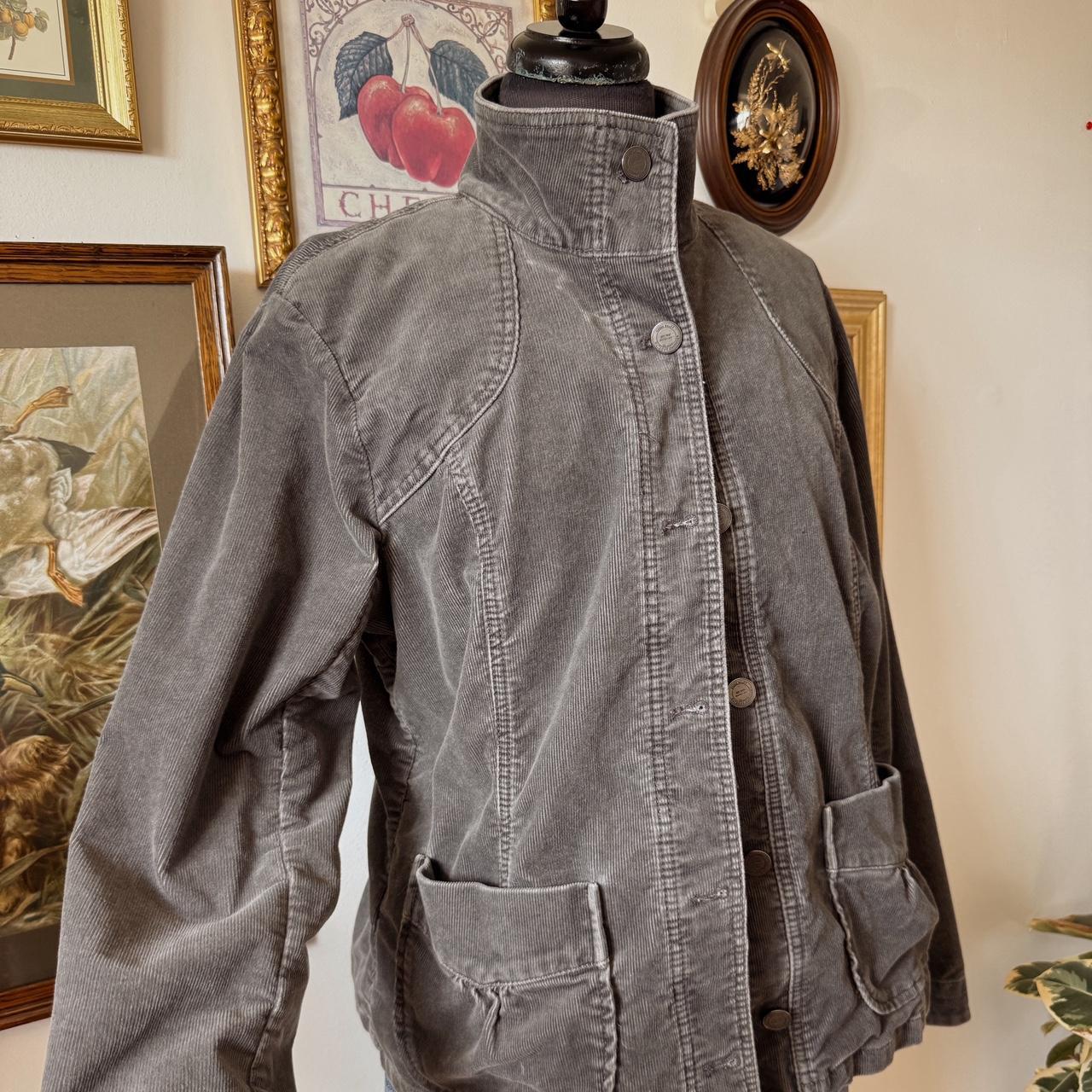 Funnel neck corduroy jacket (L)