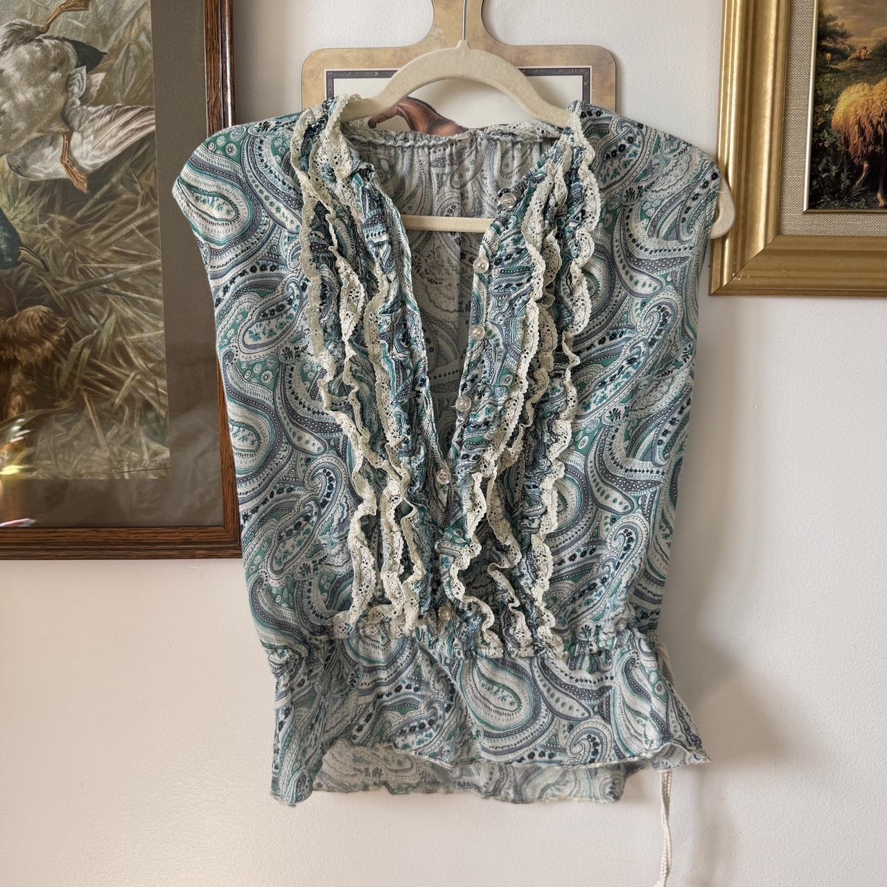 Mermaidcore boho summer top (S)