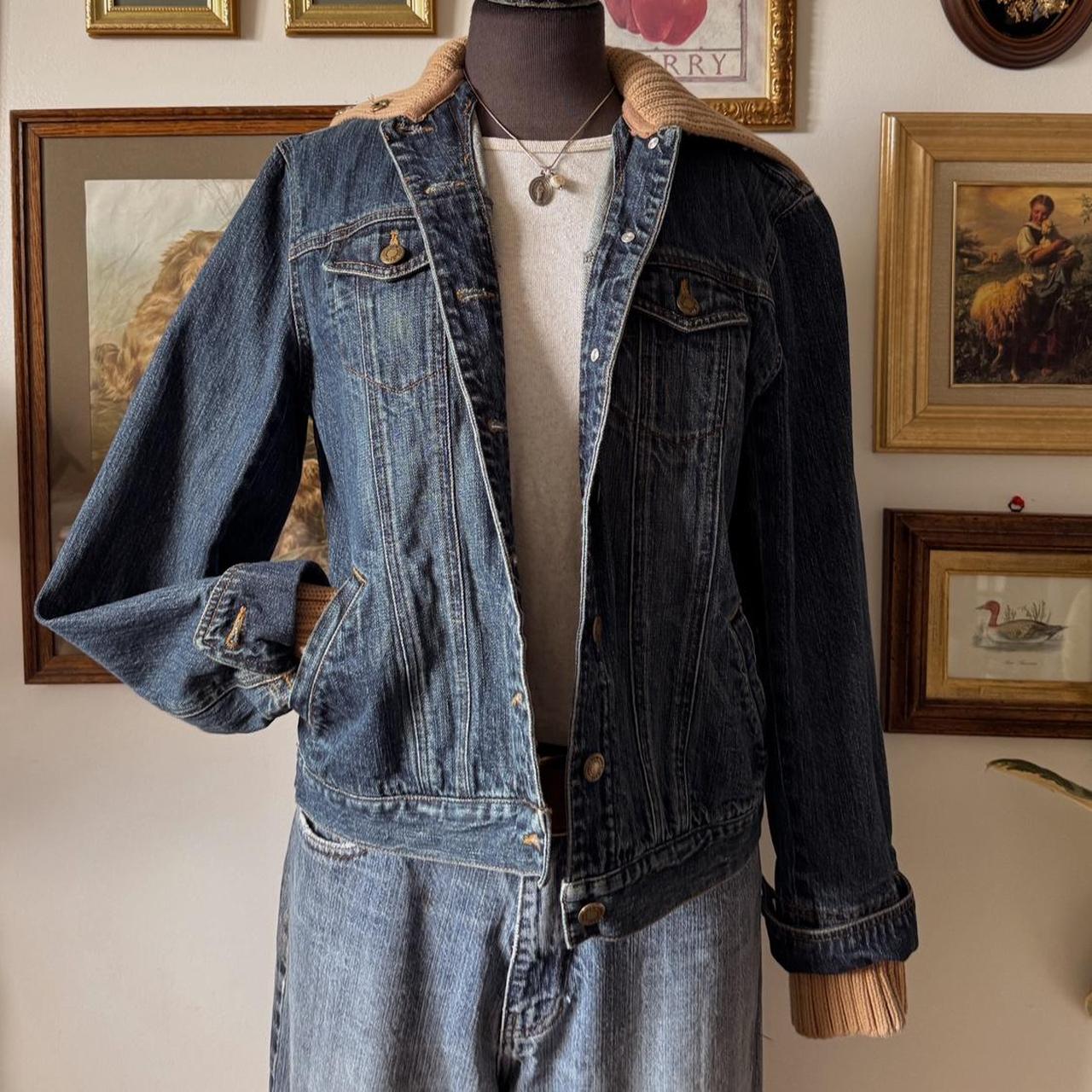 Funnel neck denim jacket (M)