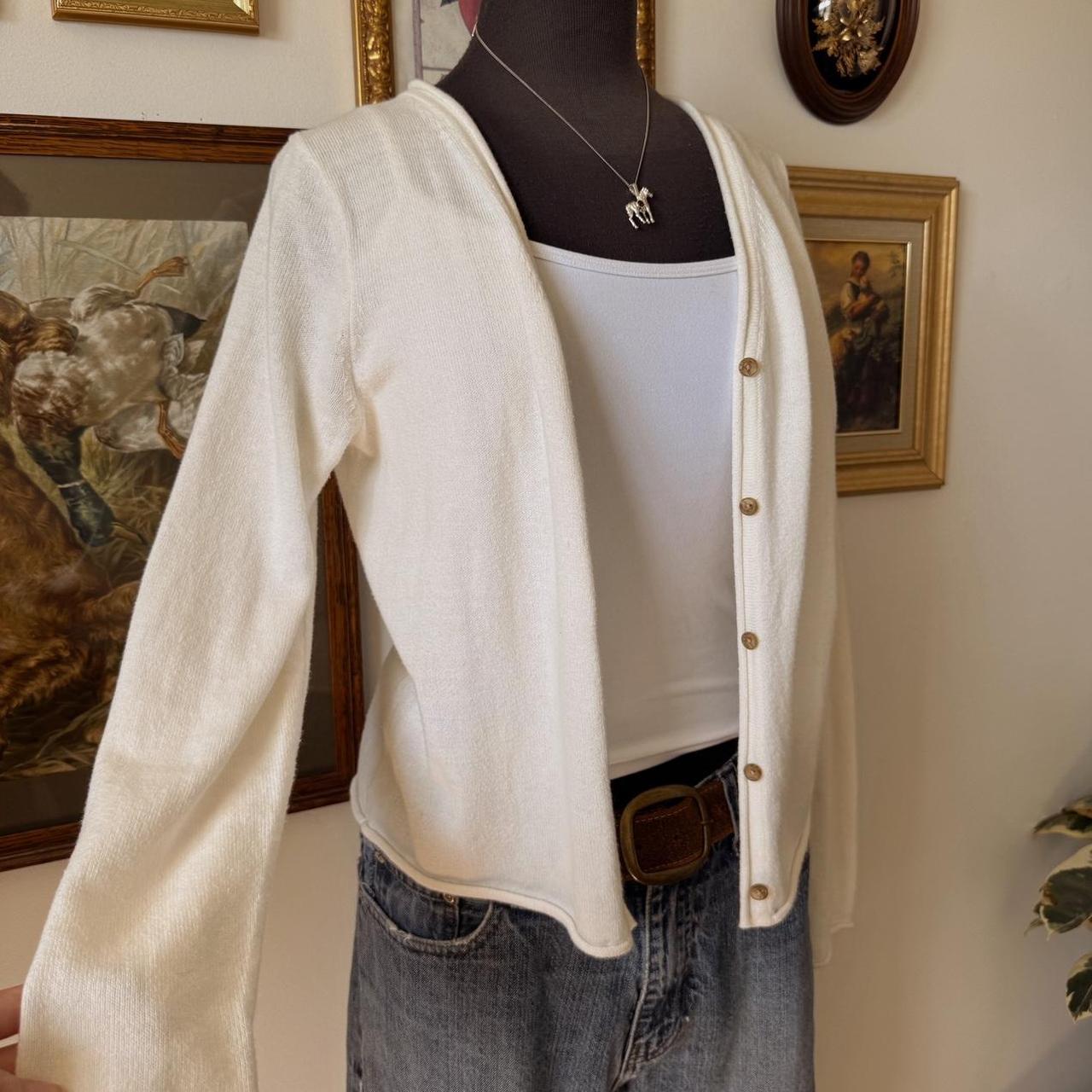 Cream knit cardigan (S)