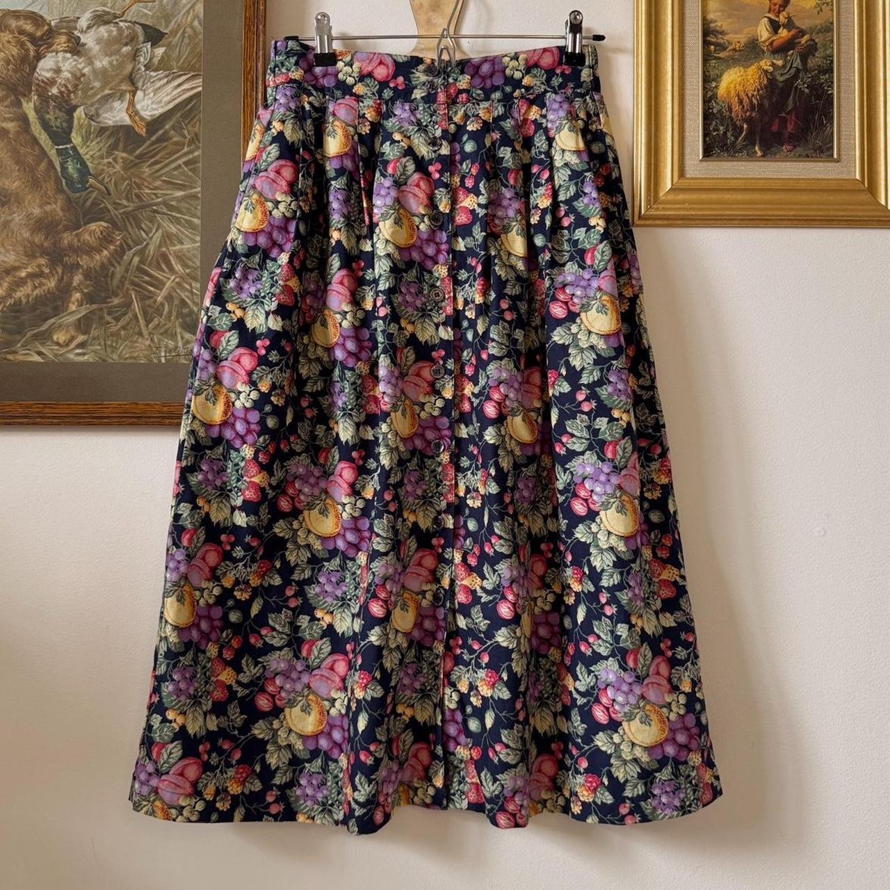 Vintage fruit skirt (M)