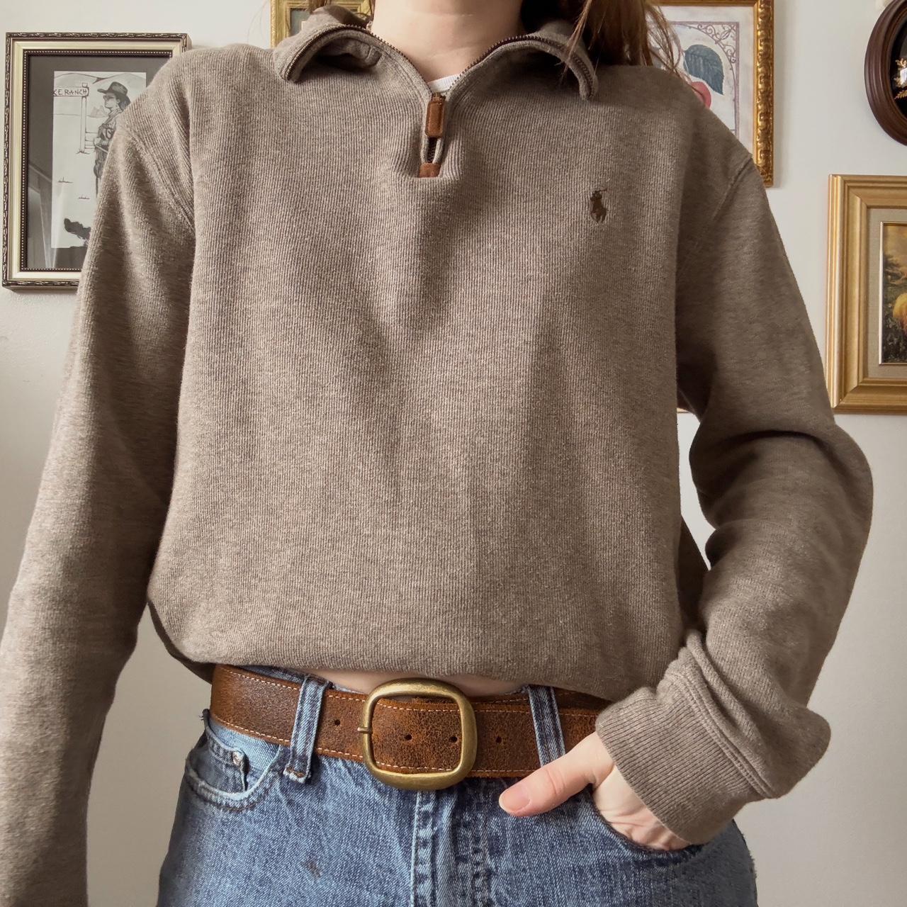 Brown Ralph Lauren quarter zip (M)