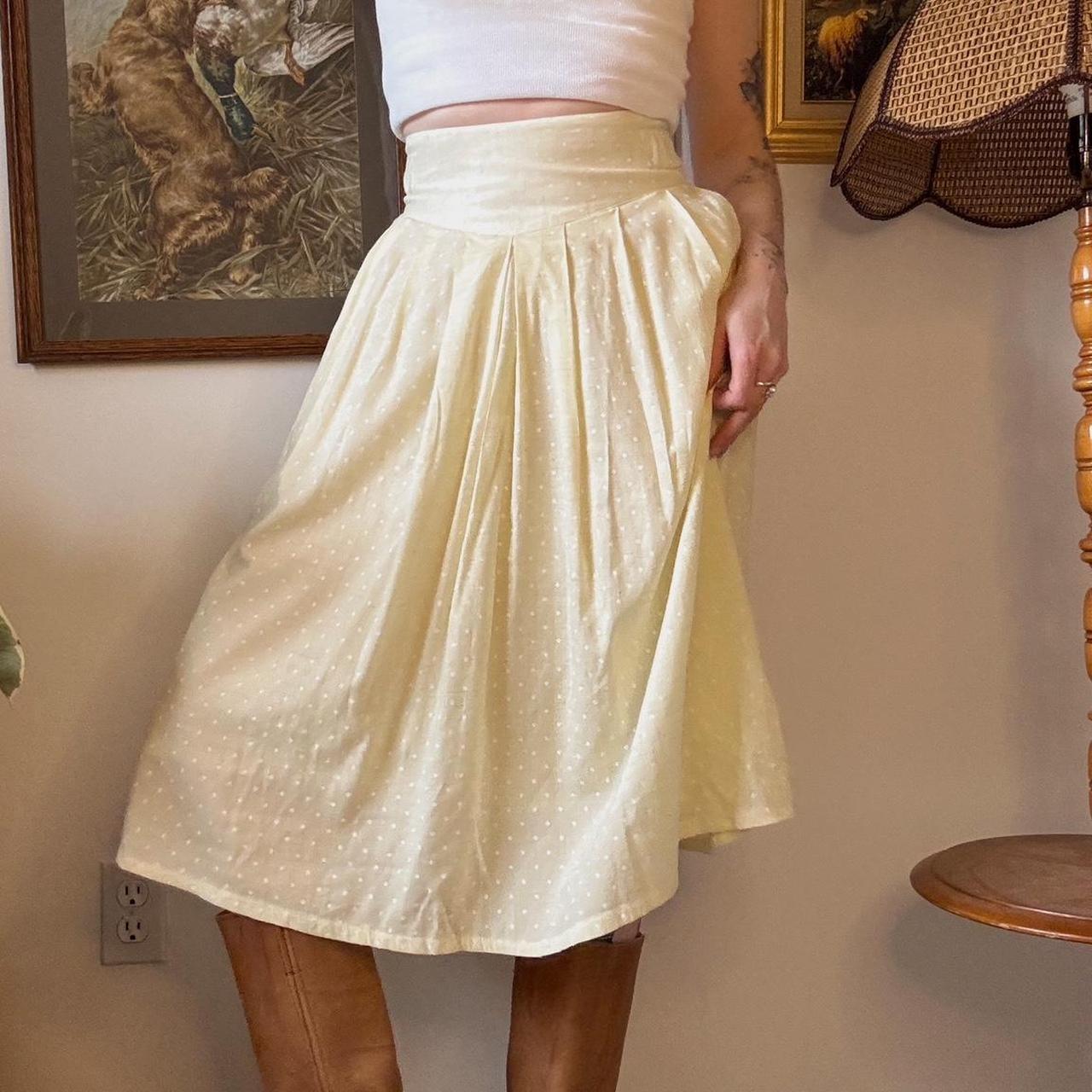 Vintage polka dot midi skirt (S)