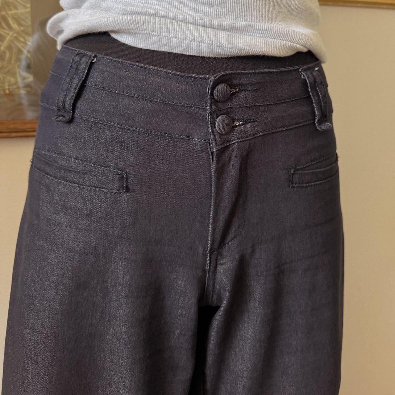 Dark navy wide leg trouser (S)