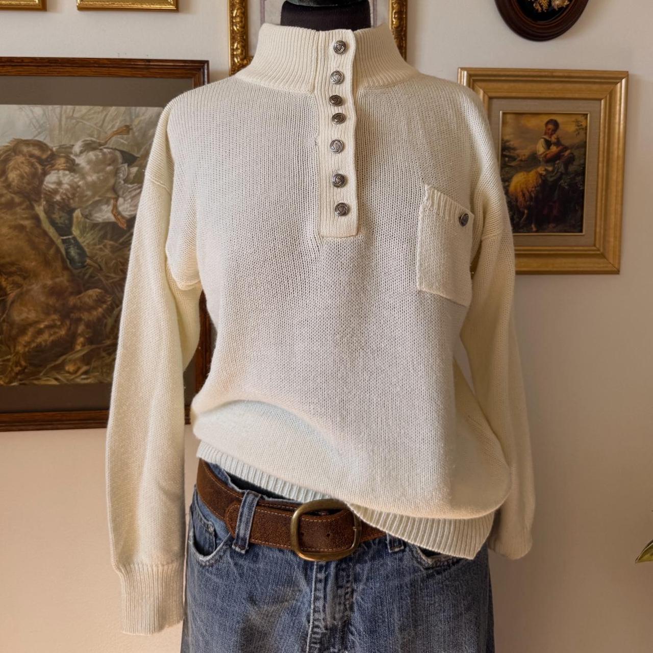 90s slouchy mock neck sweater (S)