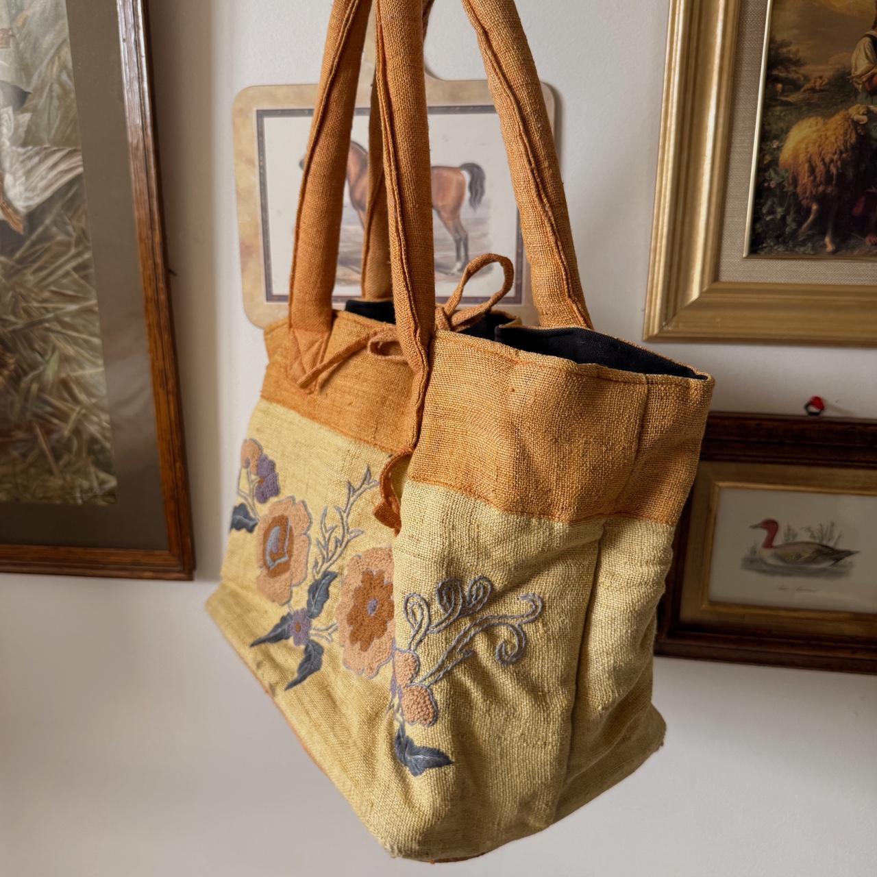 Sunflower yellow canvas bag