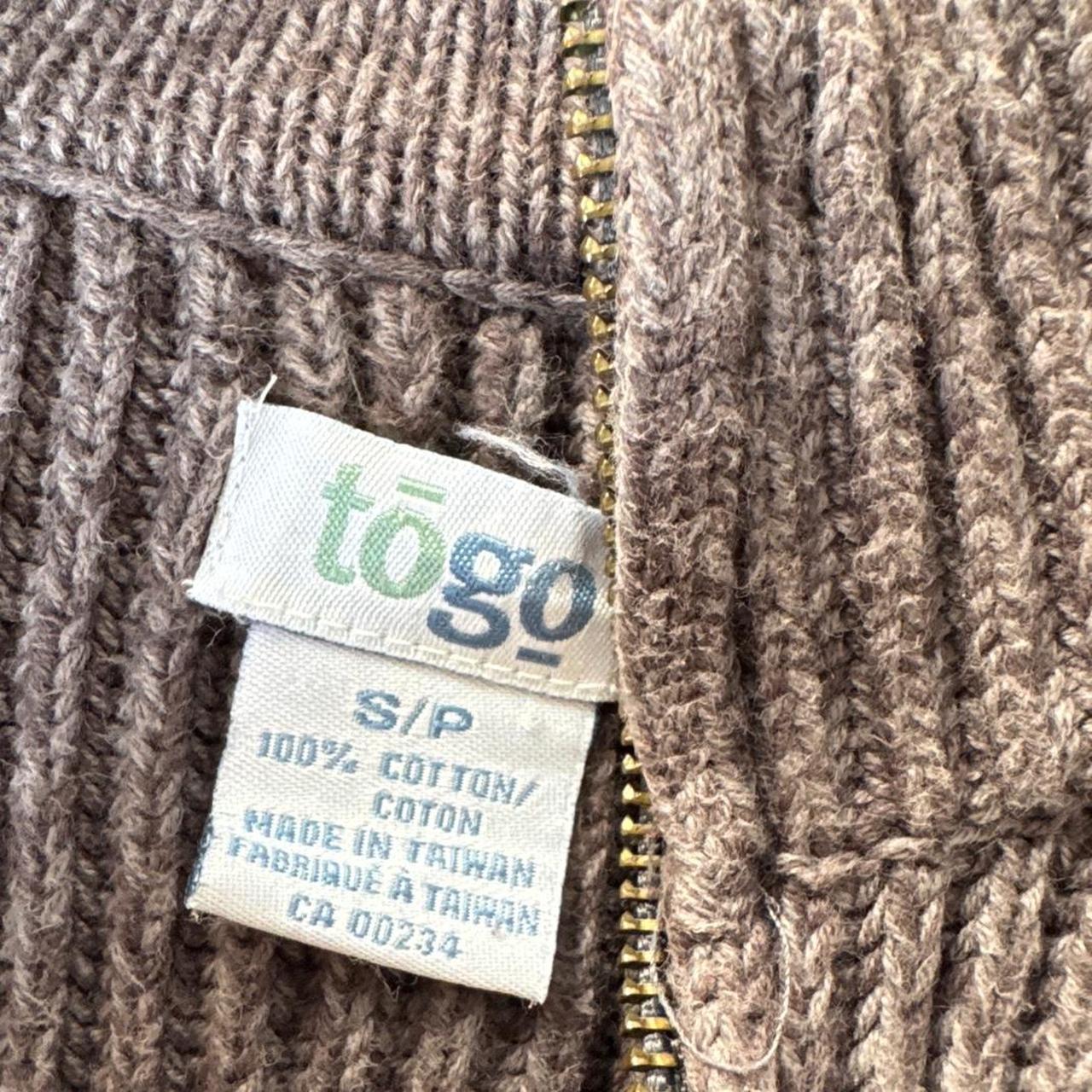 Grey cotton knit zip up (S)