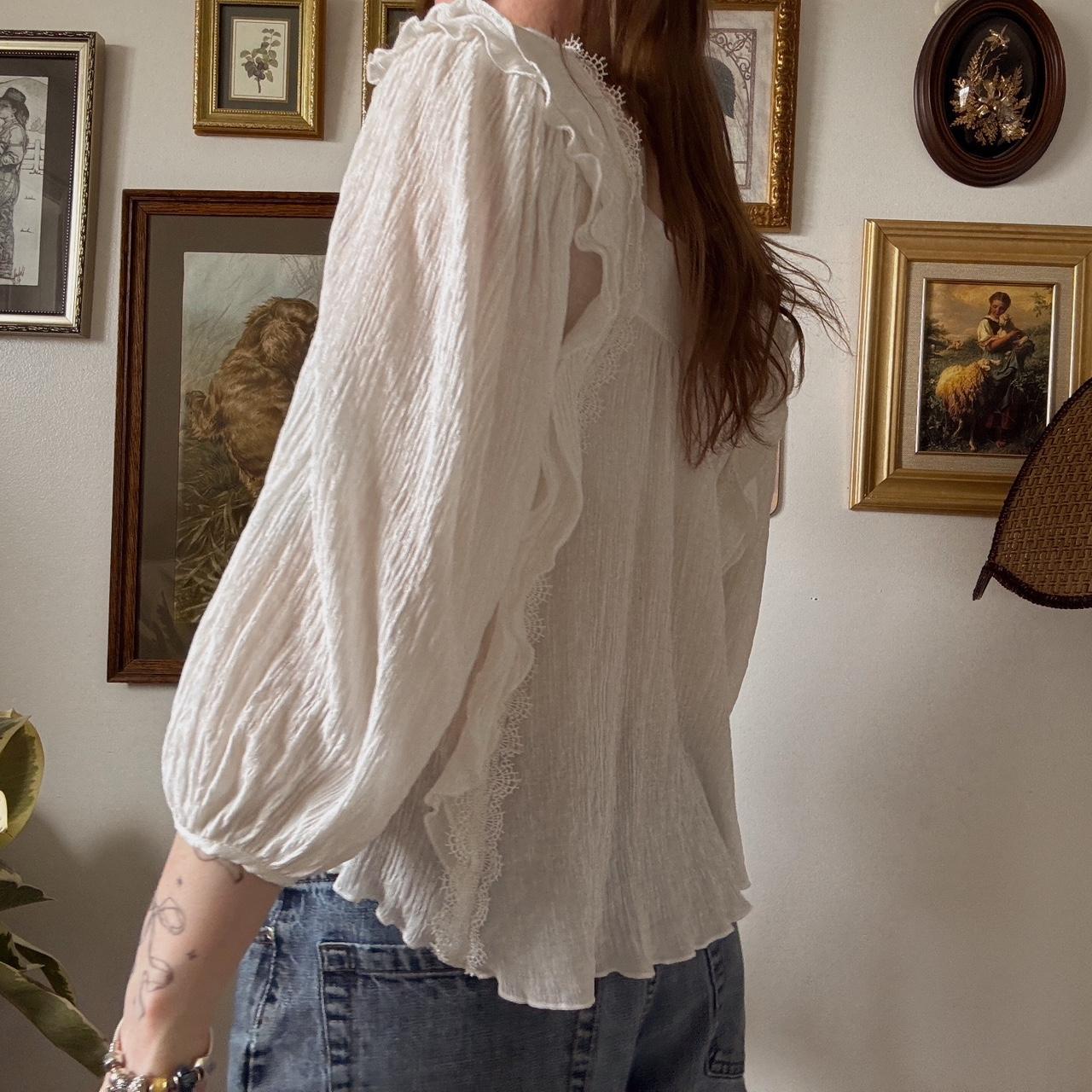 White lace babydoll blouse (S)