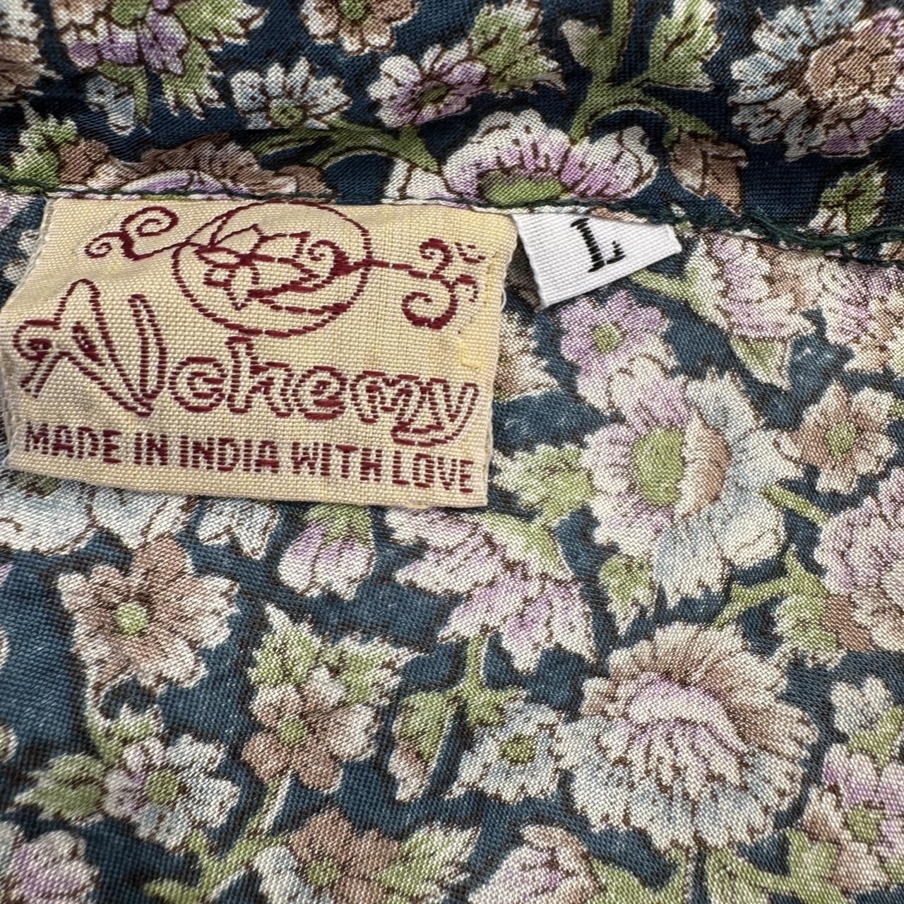 Lavender floral midi skirt (L)