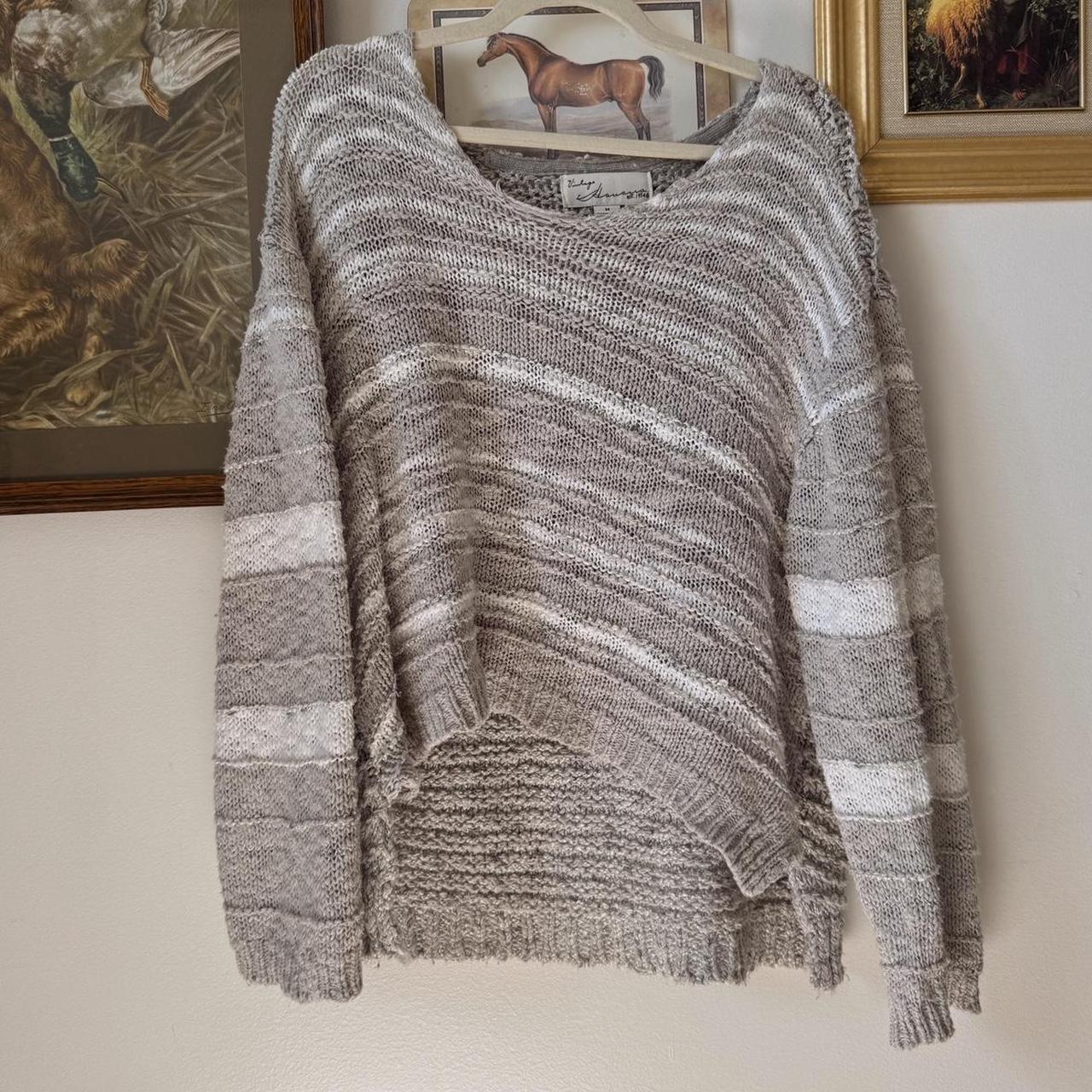 Grey slouchy knit sweater (M)