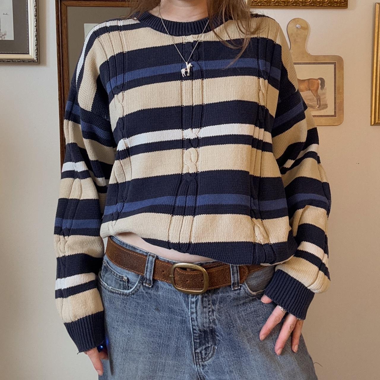 Vintage striped knit jumper (XL)