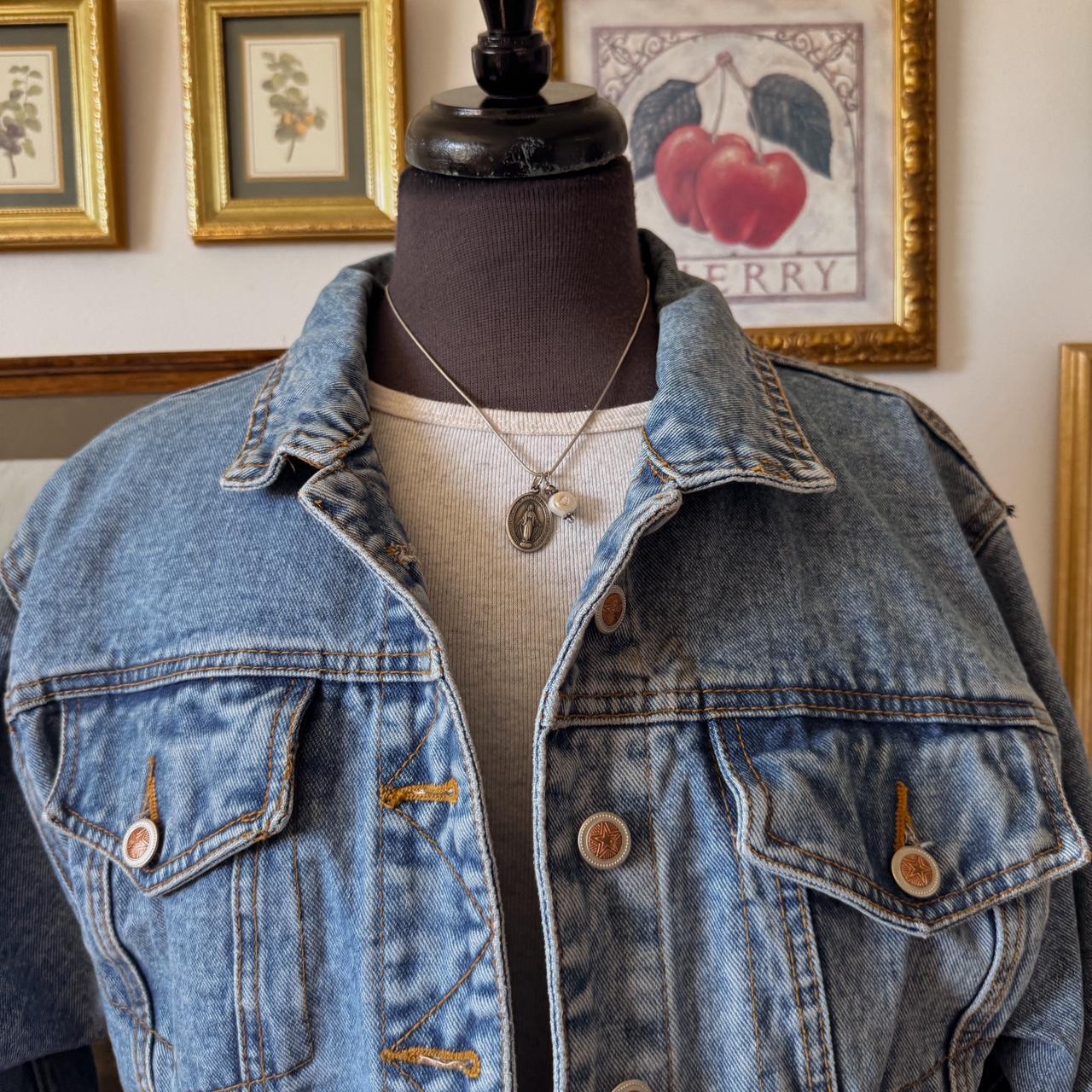 Vintage cropped denim jacket (M)