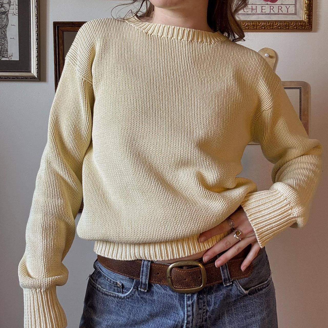 Canary yellow Ralph Lauren knit jumper (L)