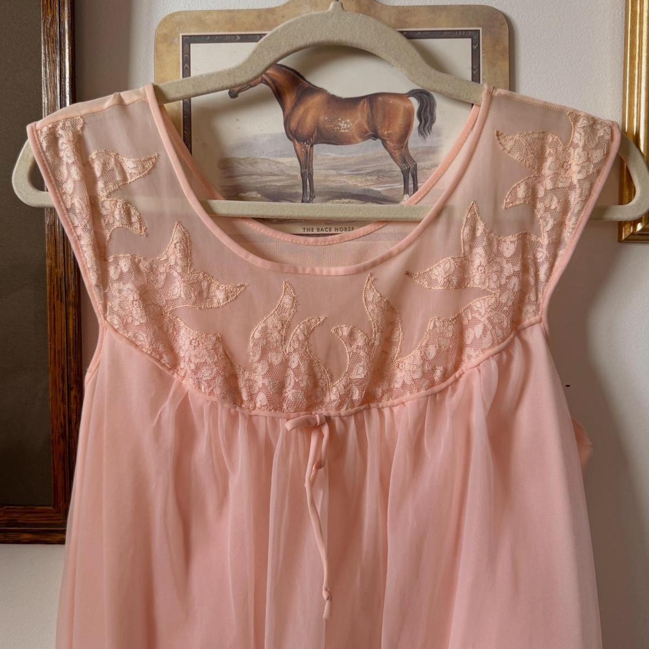 Baby pink 1950s slip dress (S)