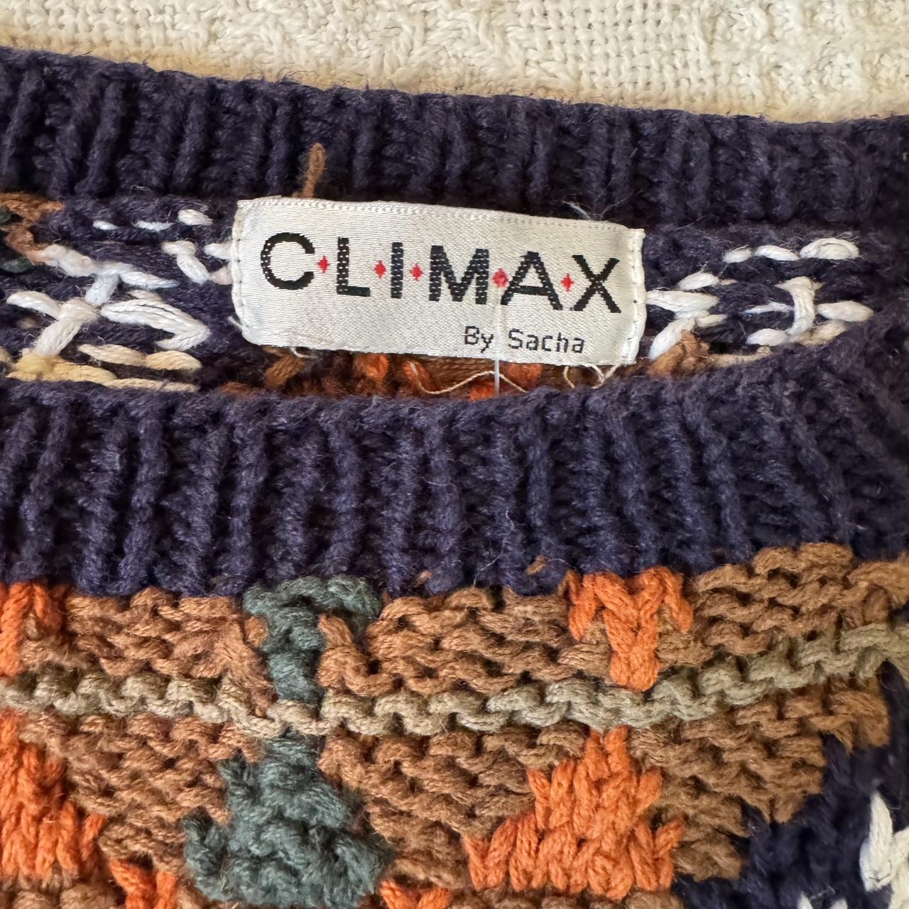 Vintage 90s abstract pattern knit sweater (M)